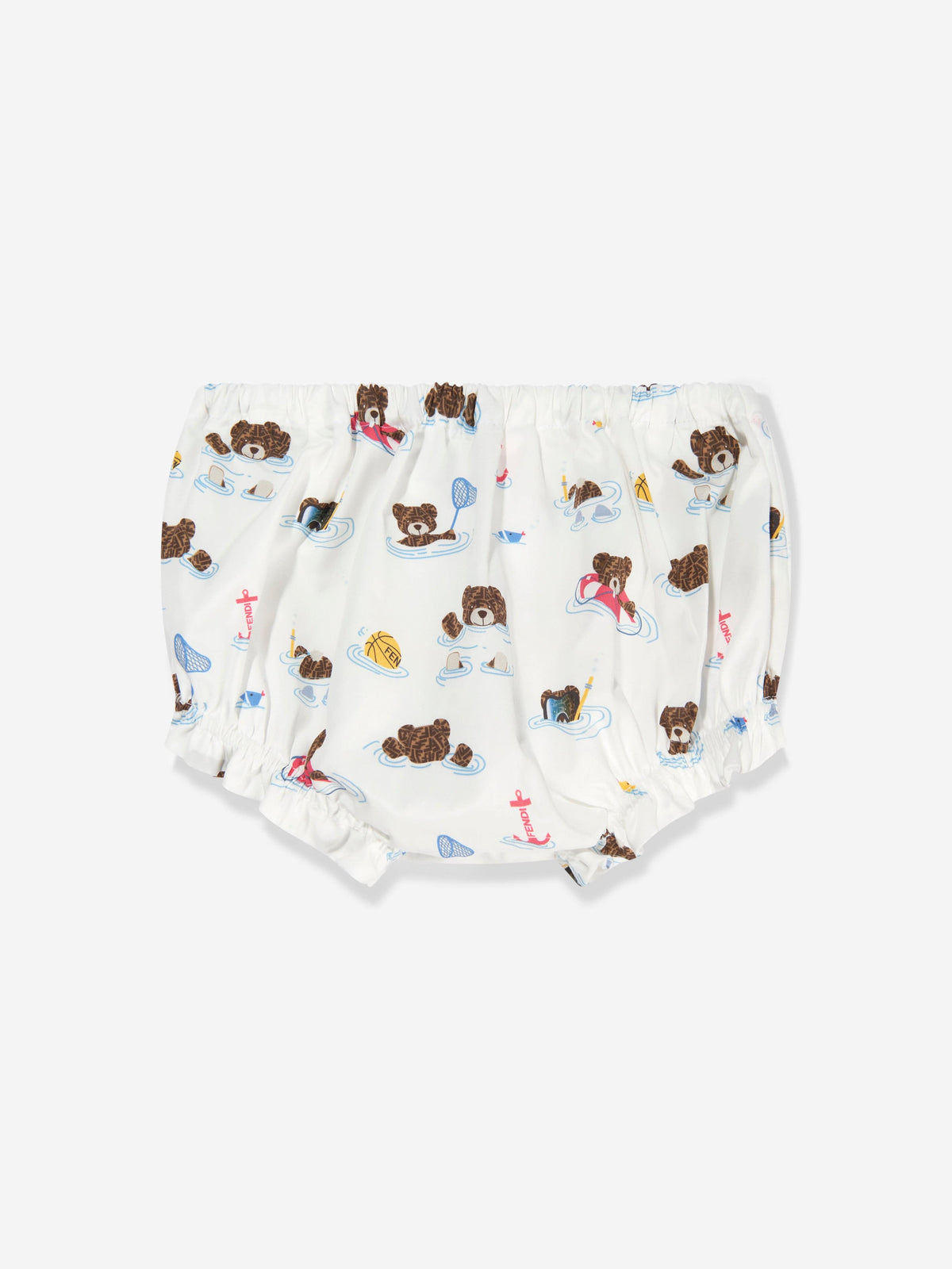 Robe et culotte motif ourson pour bébé fille, coloris blanc