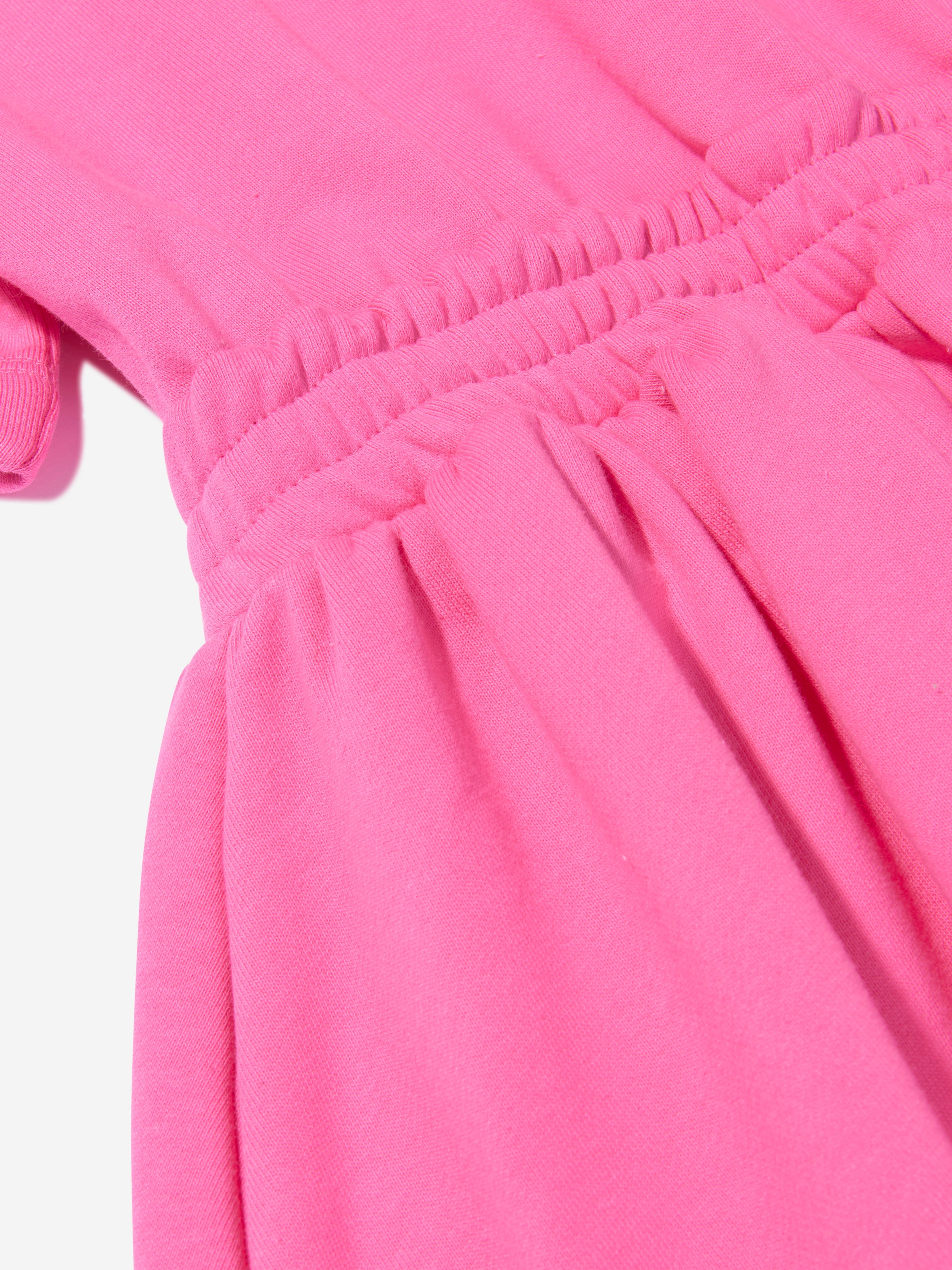 Girls Cotton Hooded Logo Dress