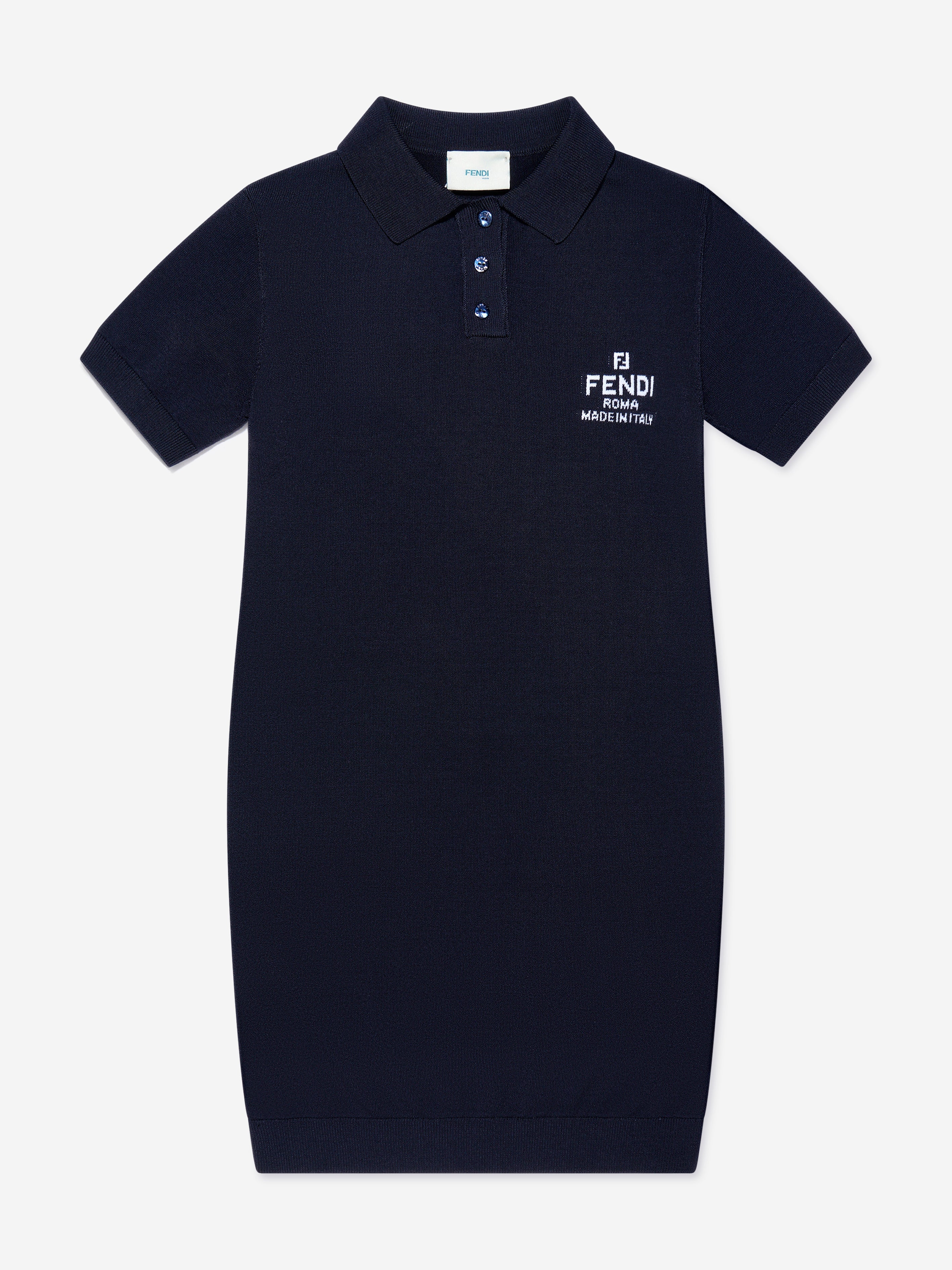 Girls Logo Dress in Navy