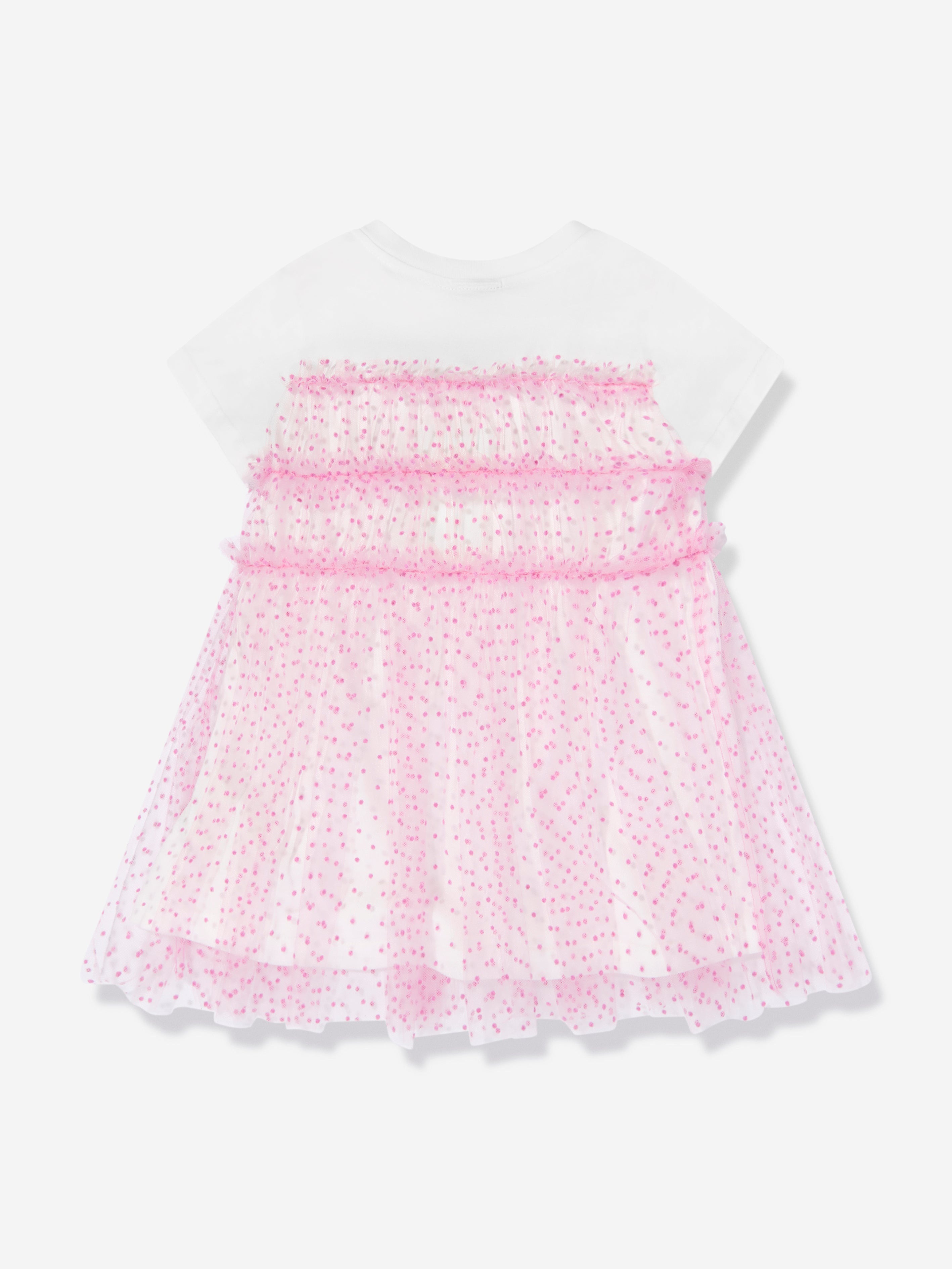 Baby Girls Jersey And Tulle Dress in Pink