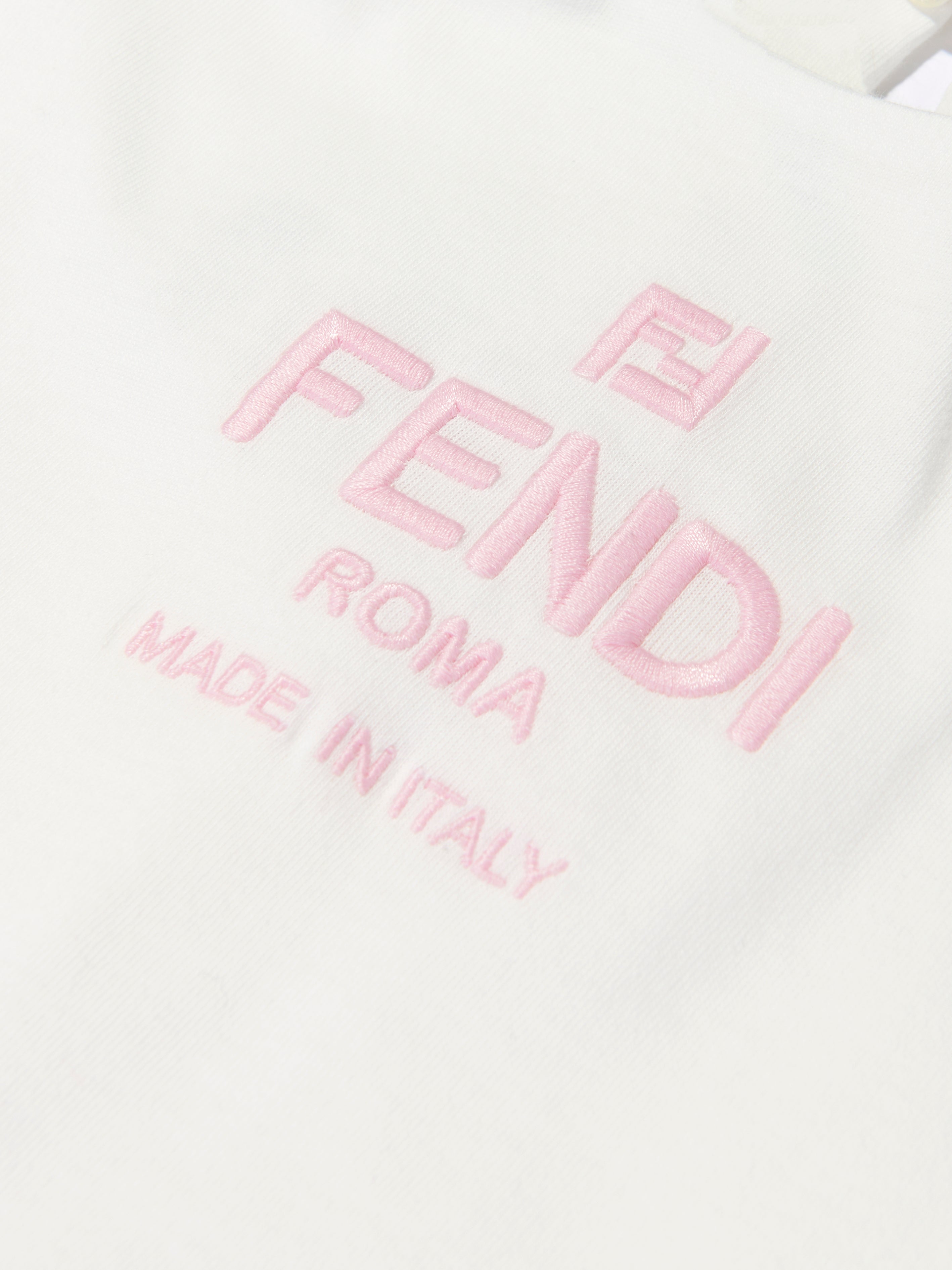 Girls Cotton Logo Dress in Pink