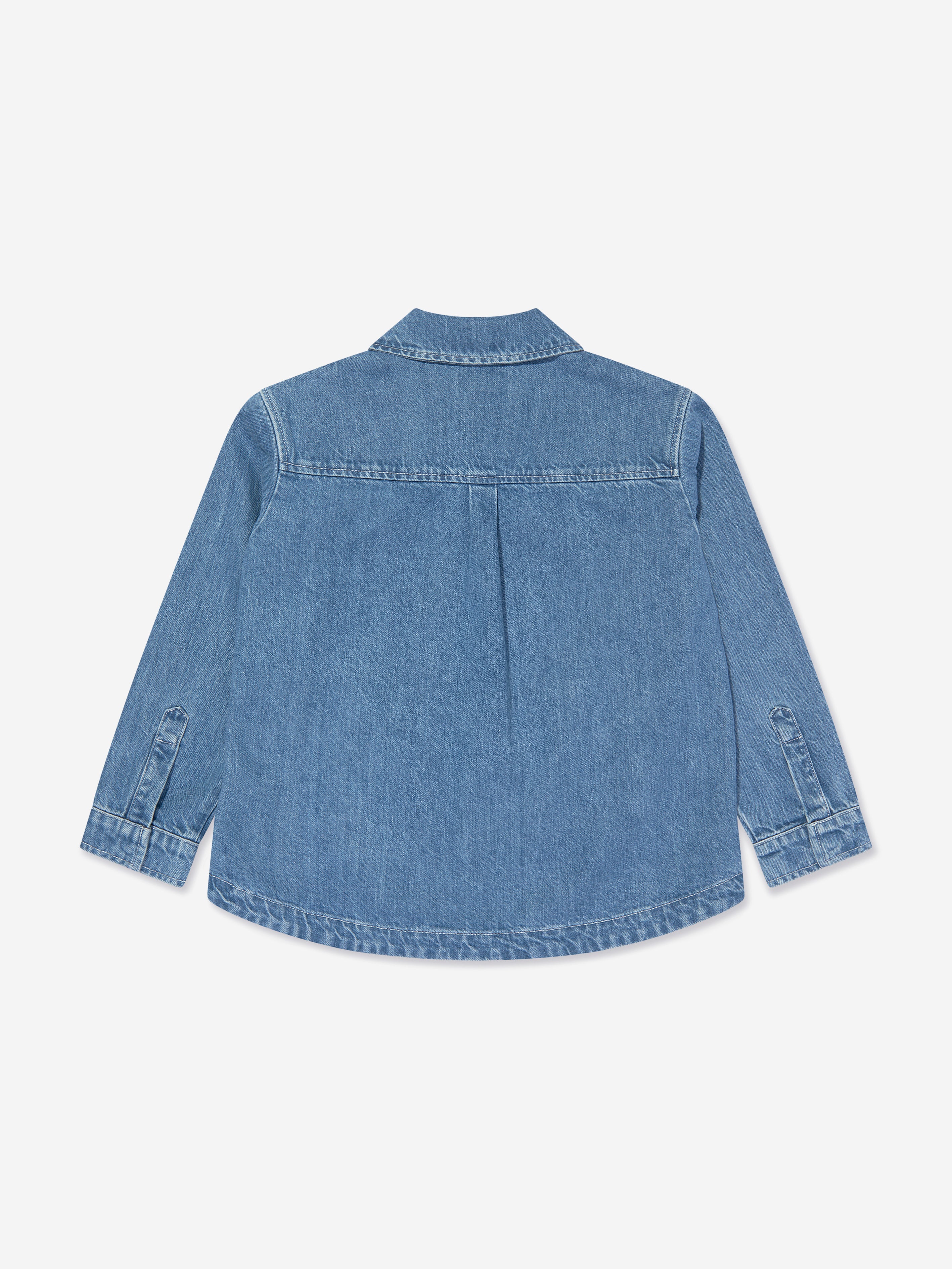 Kids Washed Denim Jacket in Blue