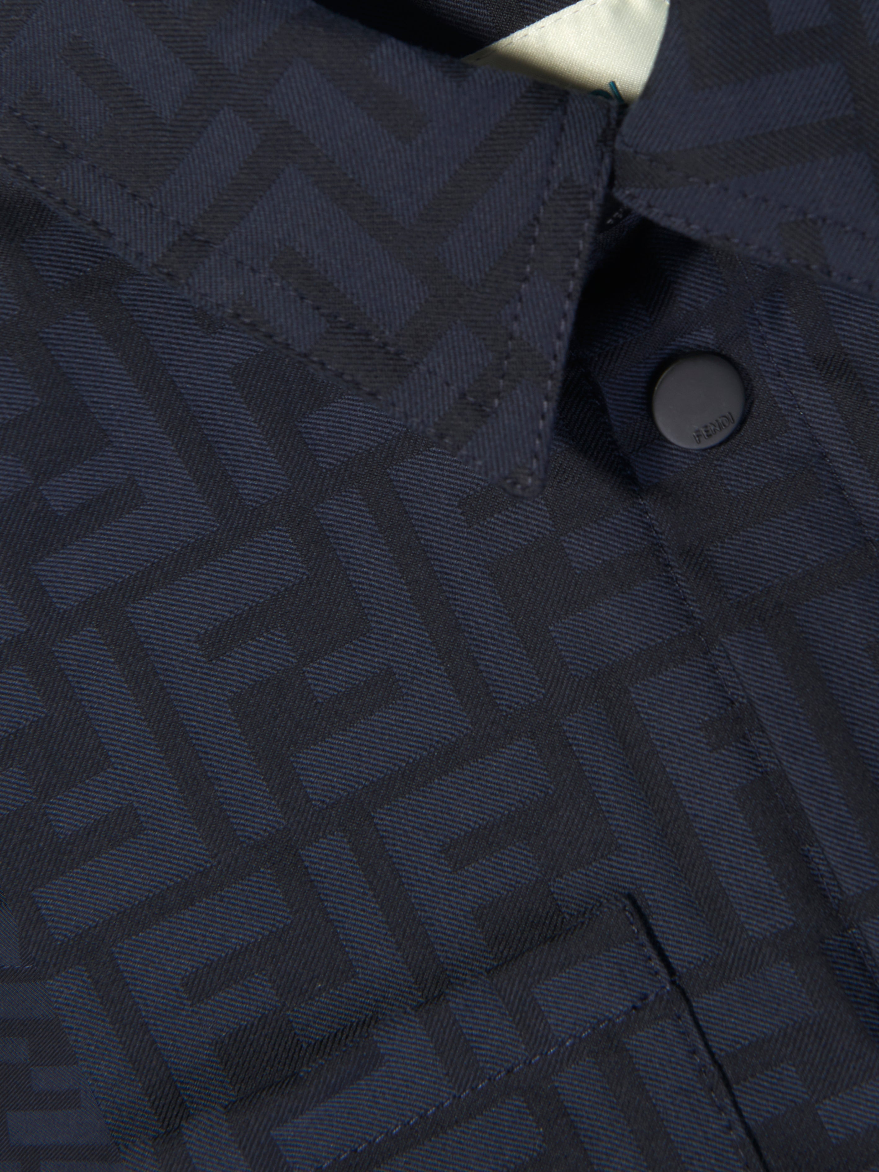 Kids FF Jacquard Shirt in Navy
