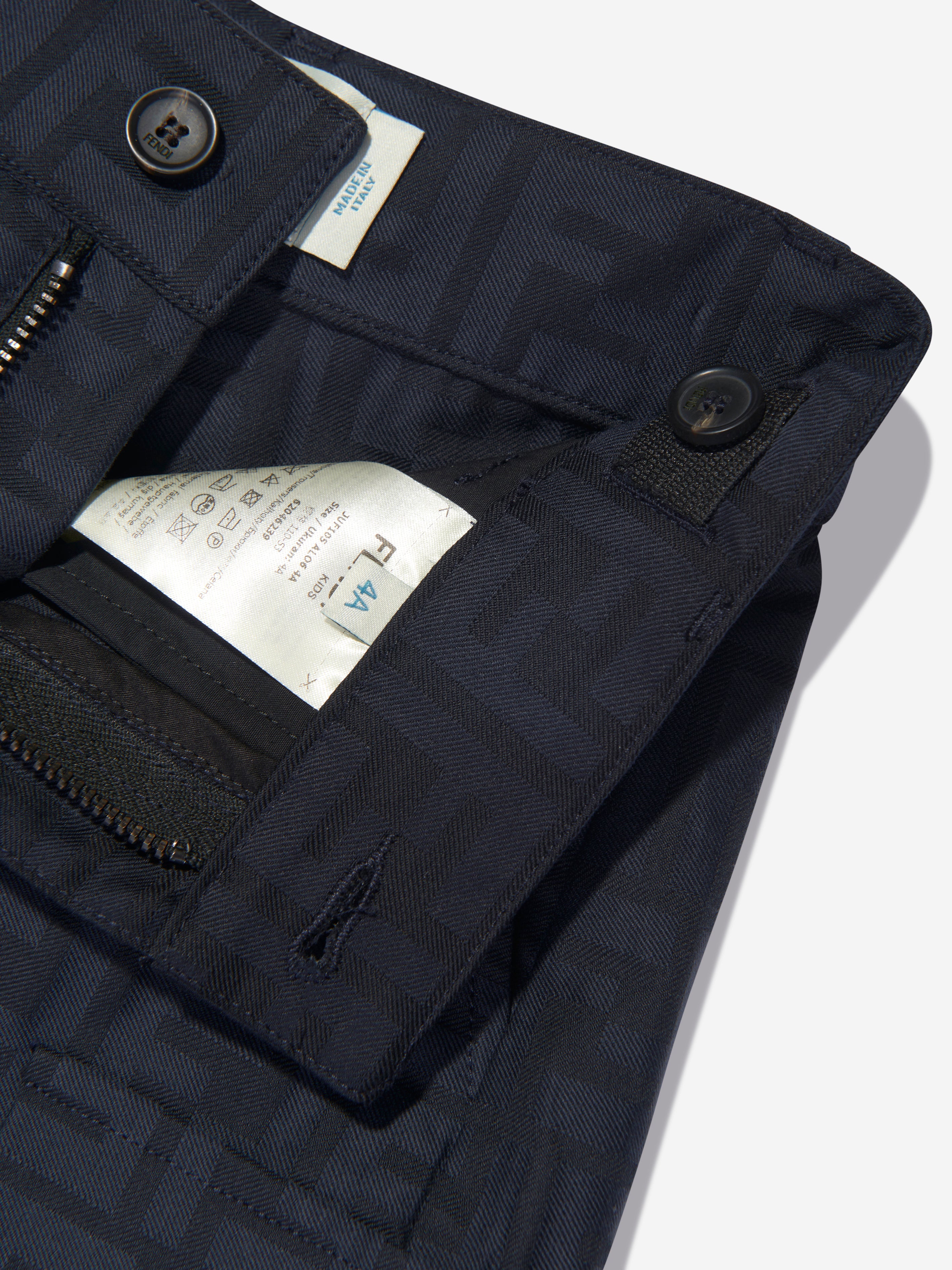 Kids FF Jacquard Cargo Trousers in Navy