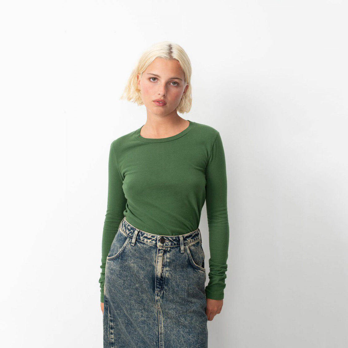 Women Green Cotton T-Shirt