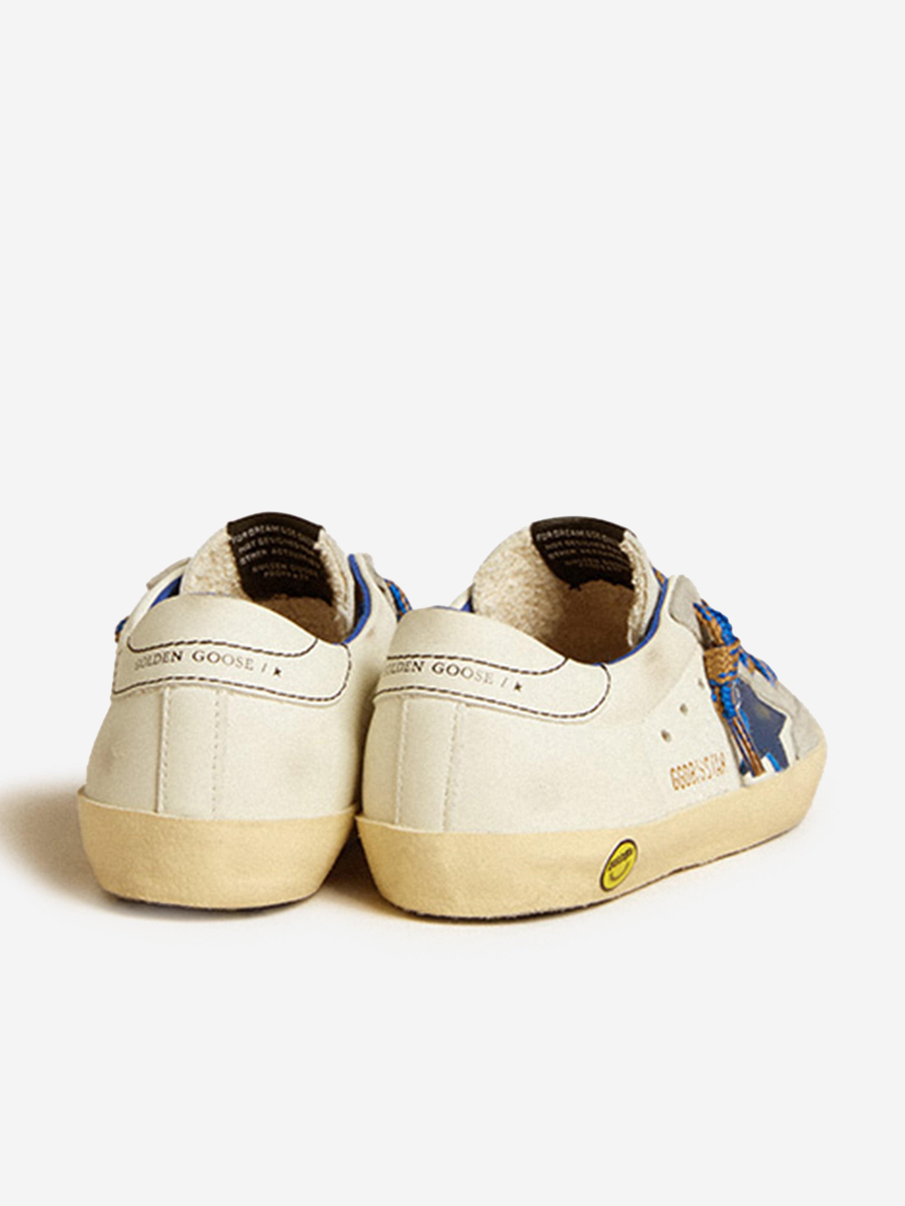 Kids Leather Super-Star Penstar Classic Trainers in White