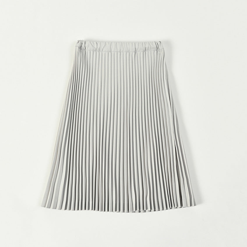 Girls Grey Pleated Skirt