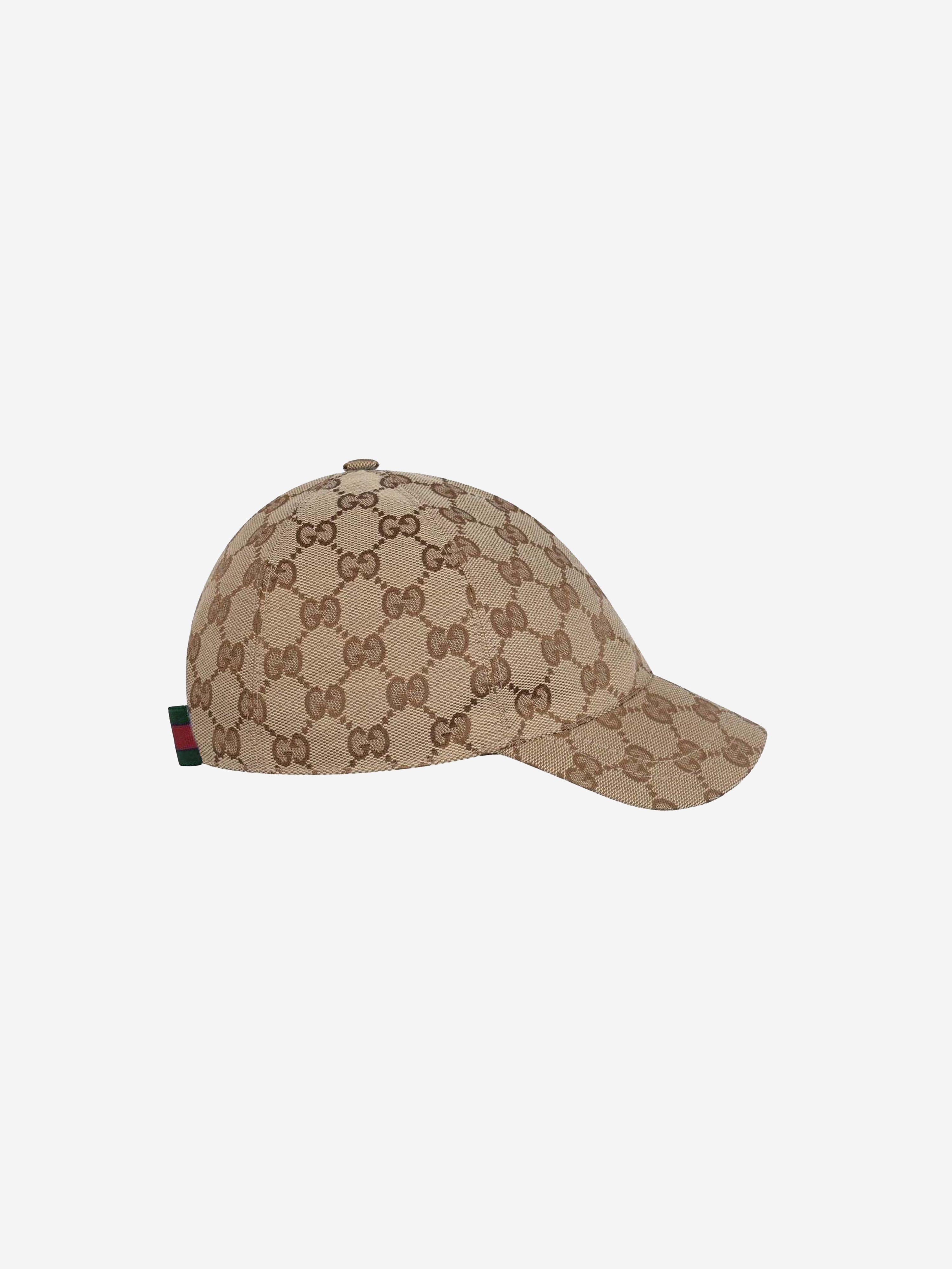 Kids Original GG Canvas Cap in Brown