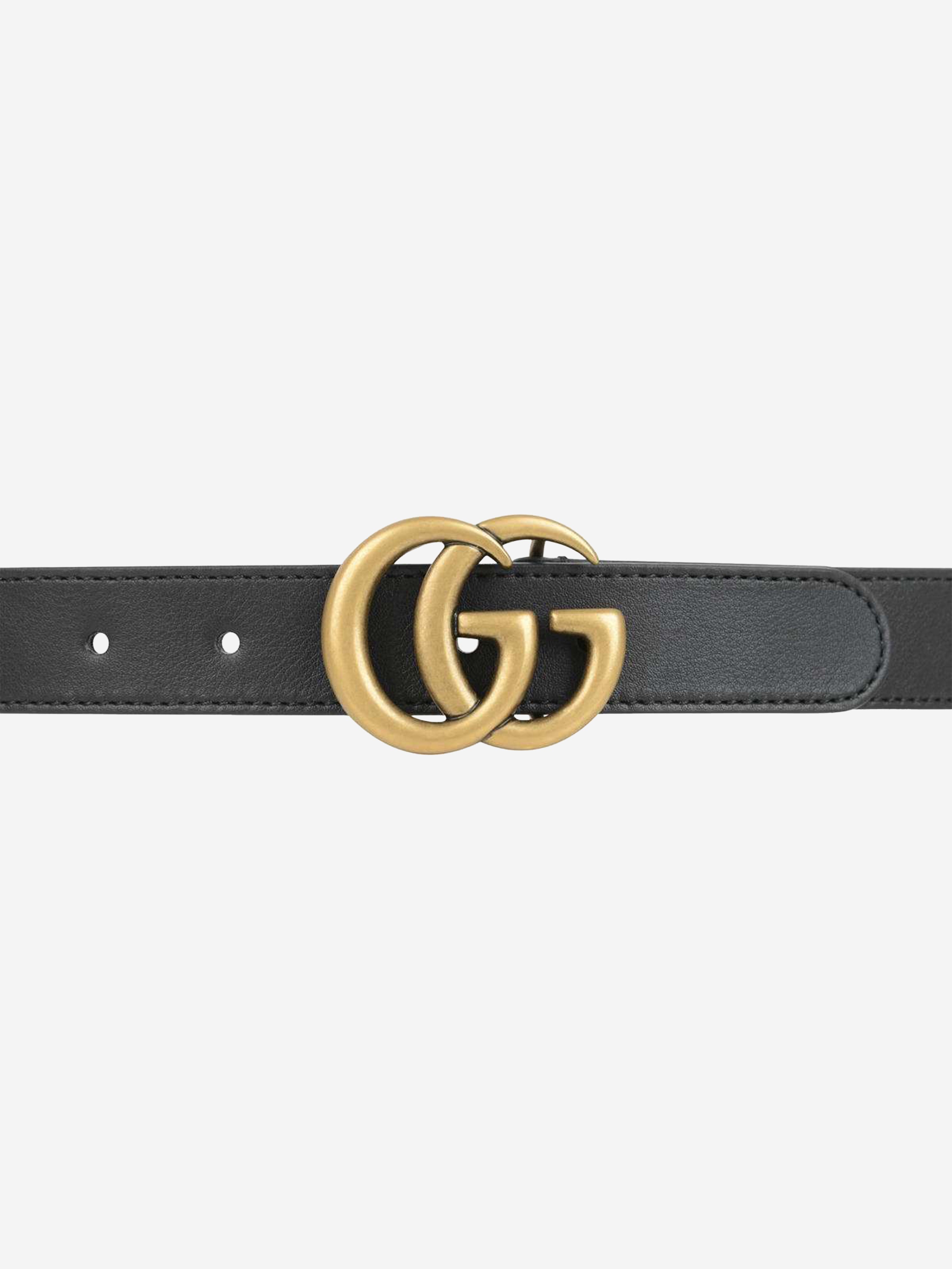 Kids Leather GG Buckle Belt