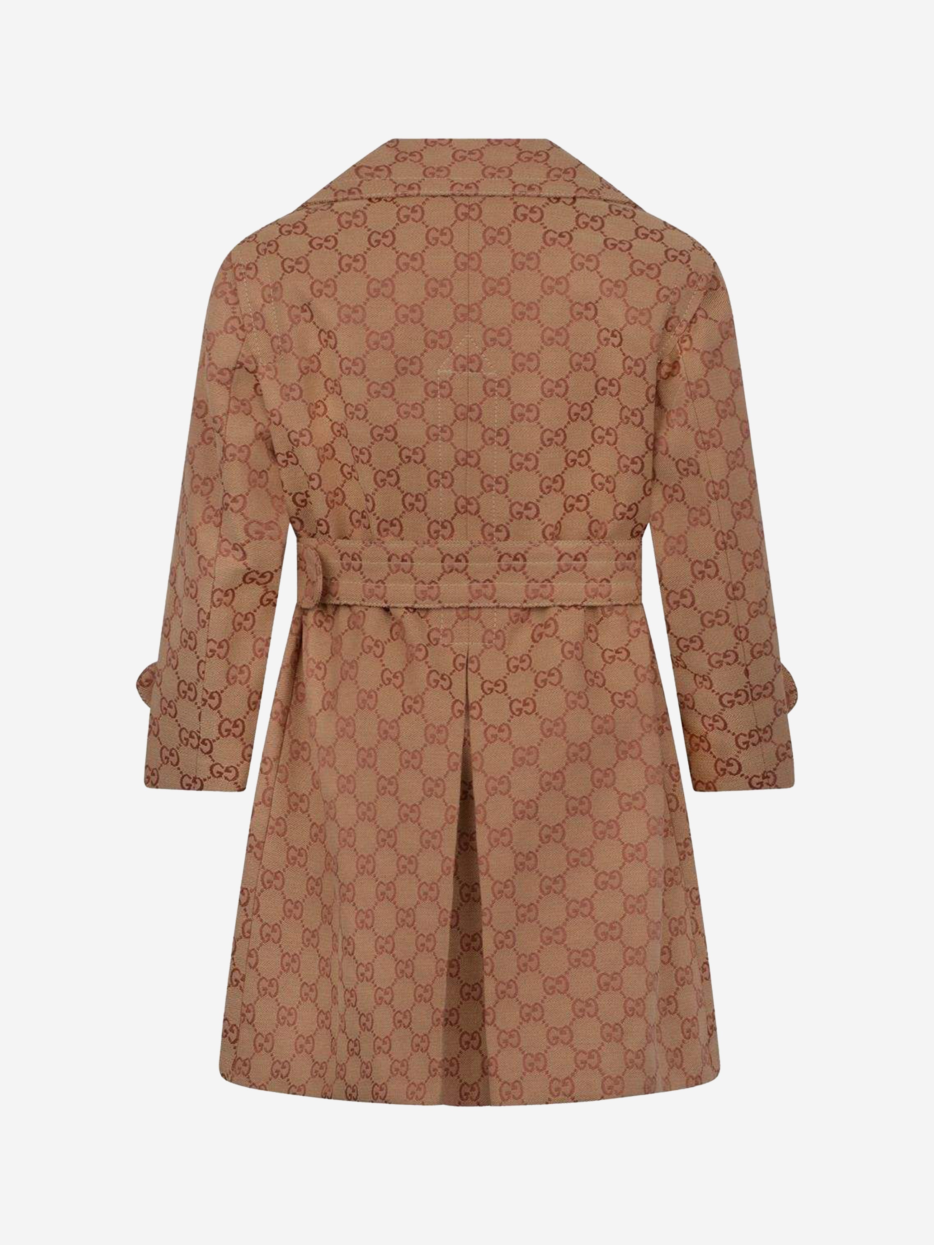 GUCCI Kids Coat - Beige GG Canvas Coat