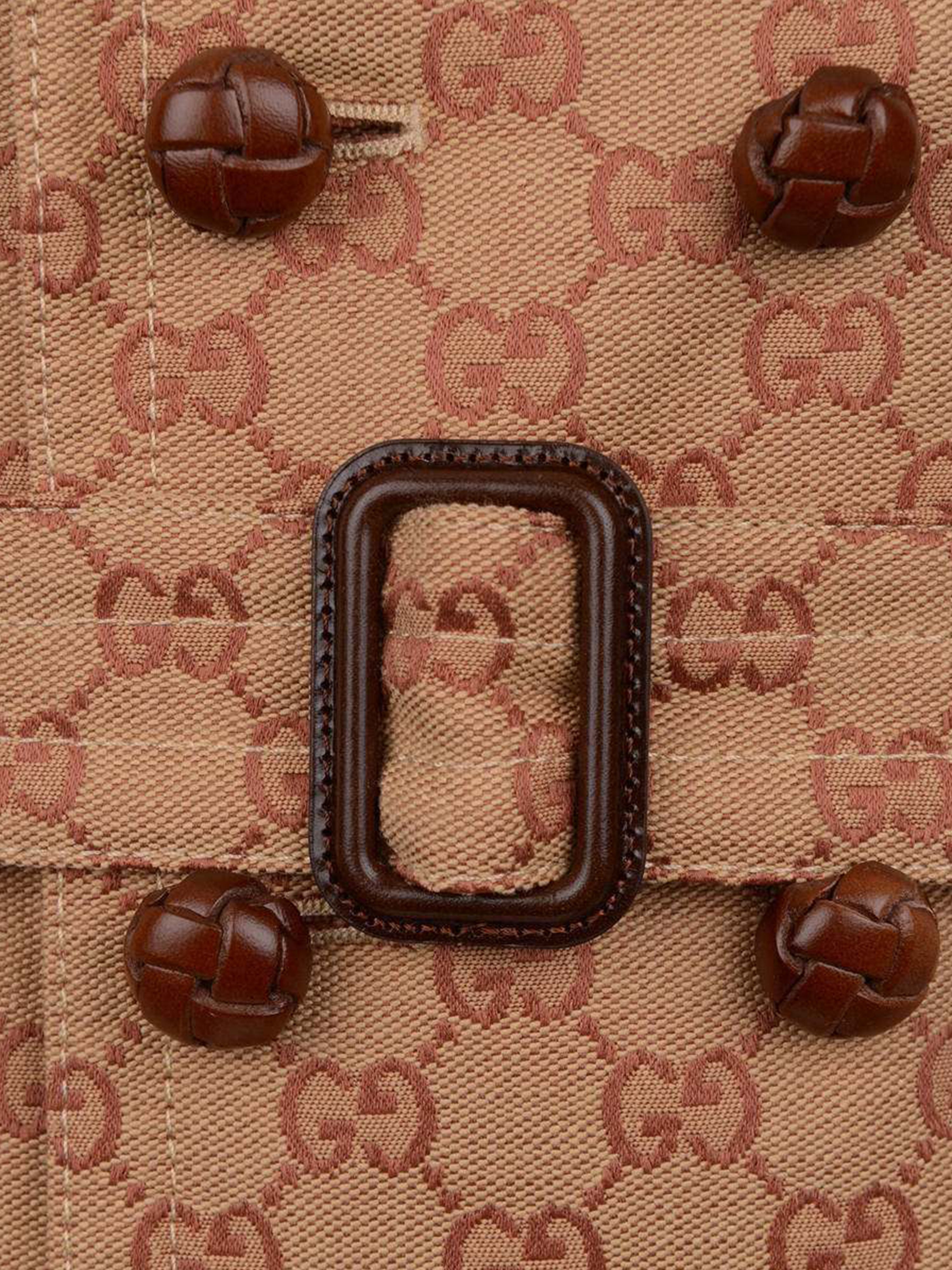 GUCCI Kids Coat - Beige GG Canvas Coat