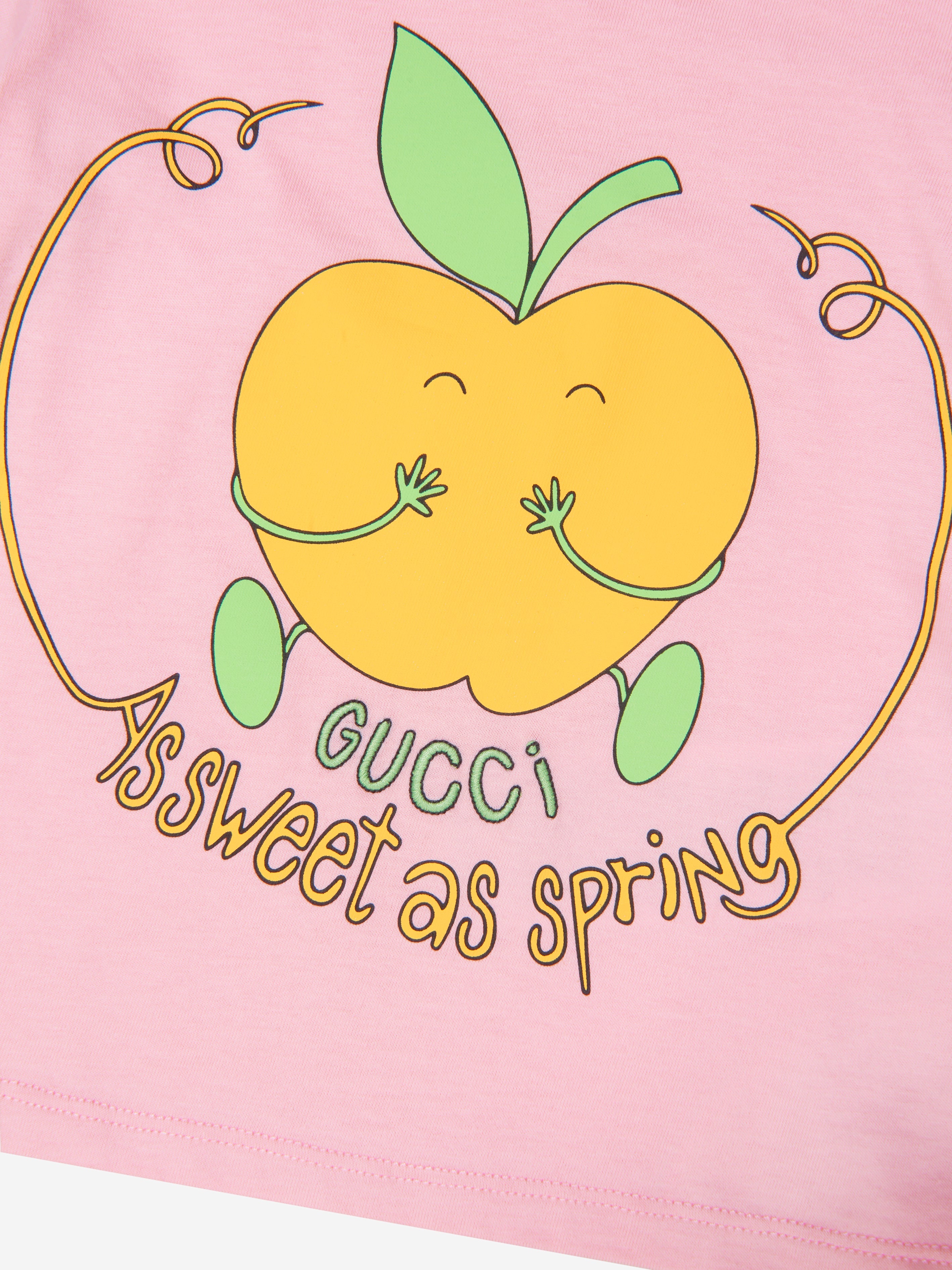 Baby Girls Apple T-Shirt in Pink