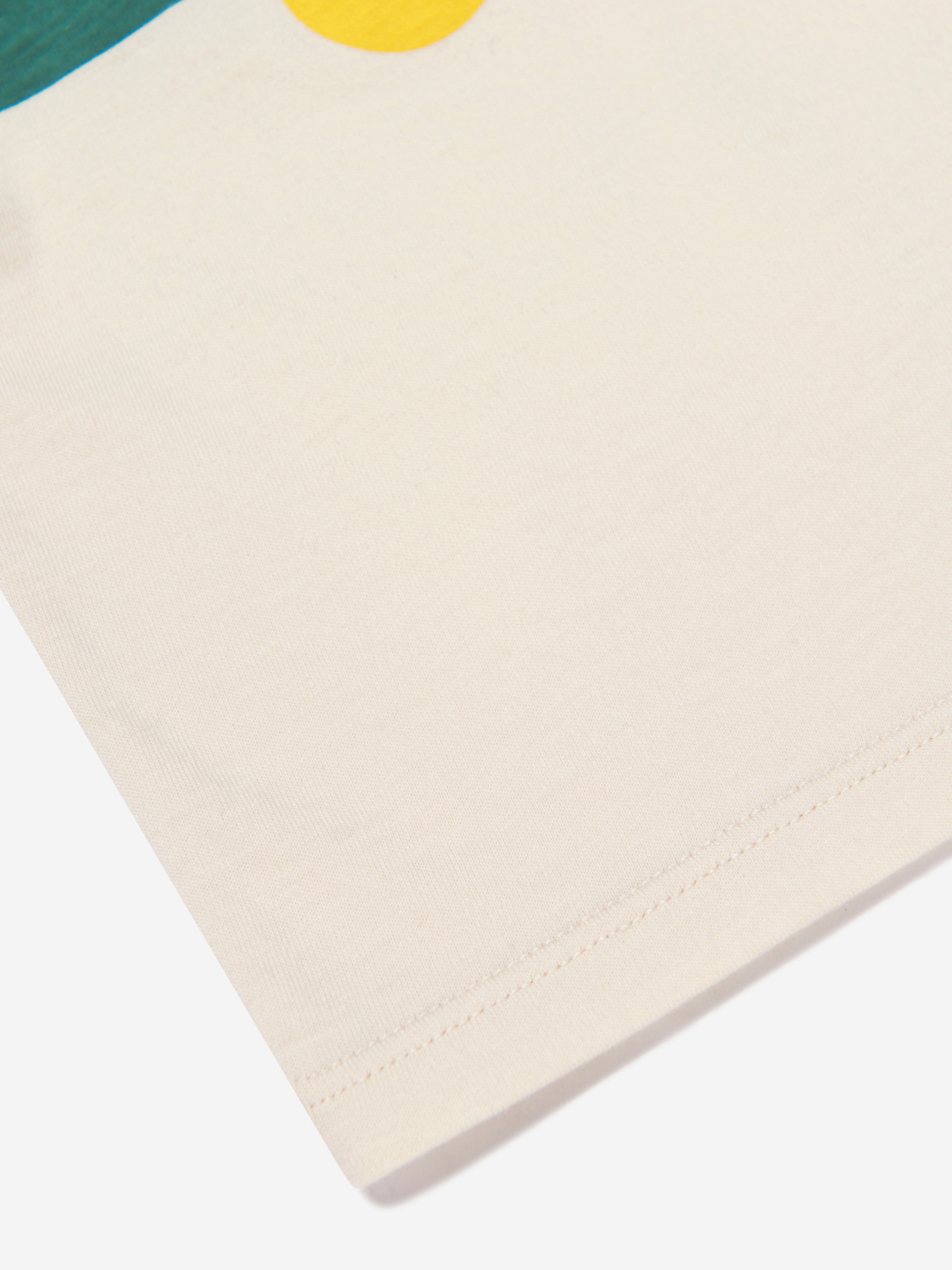 Baby Striped Logo T-Shirt in Ivory