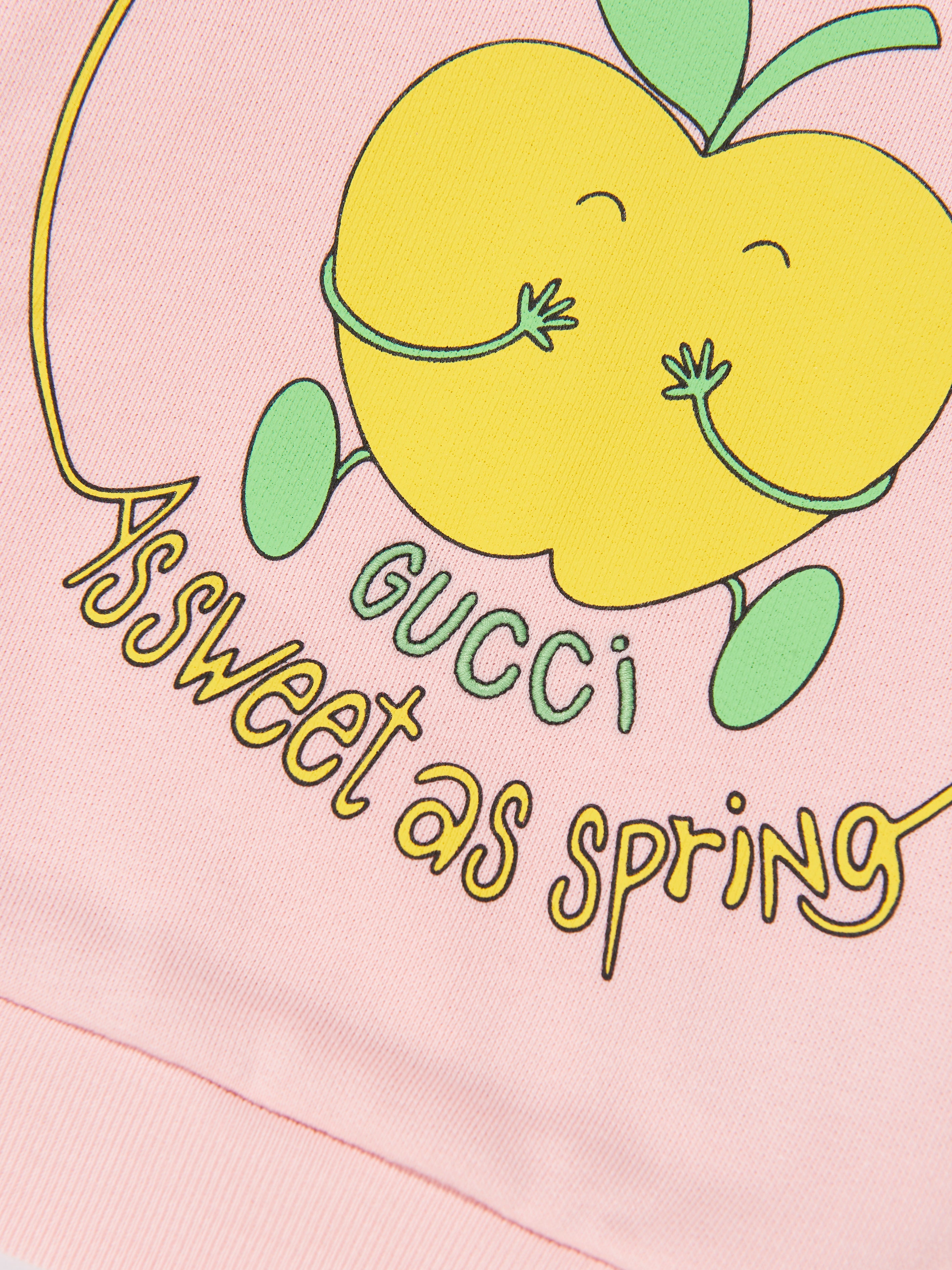 Baby Girls Apple Sweatshirt in Pink