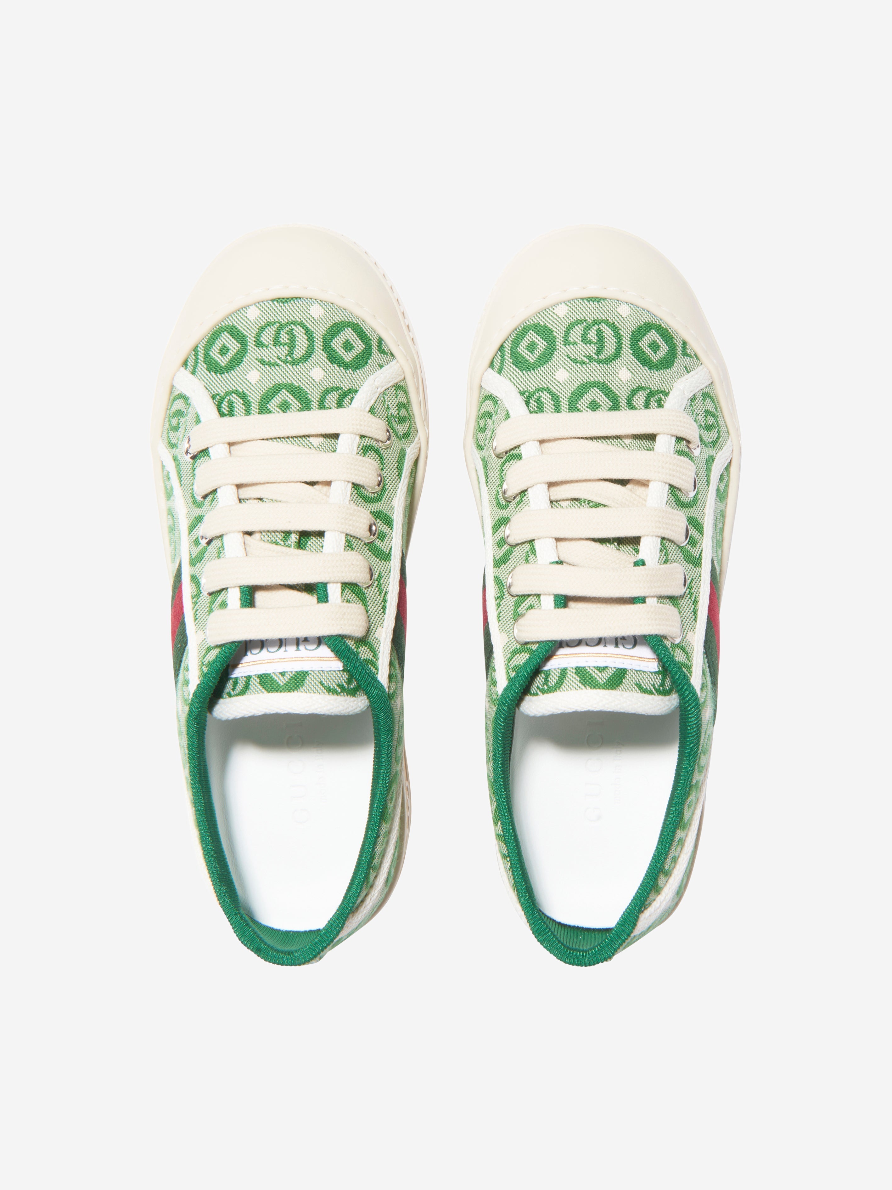 Kids Tennis Trainers in Green