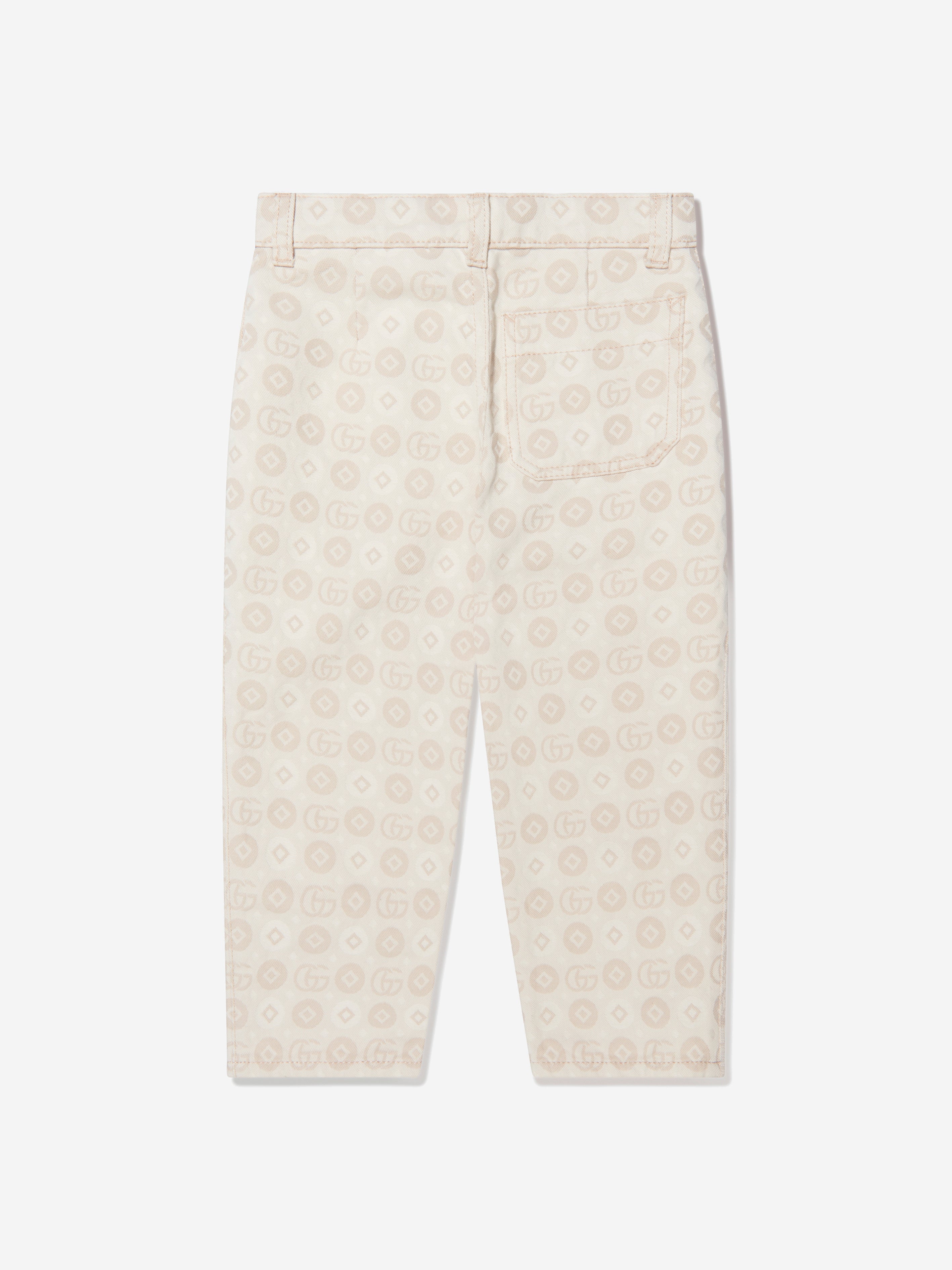 Kids Jacquard GG Denim Jeans in Ivory