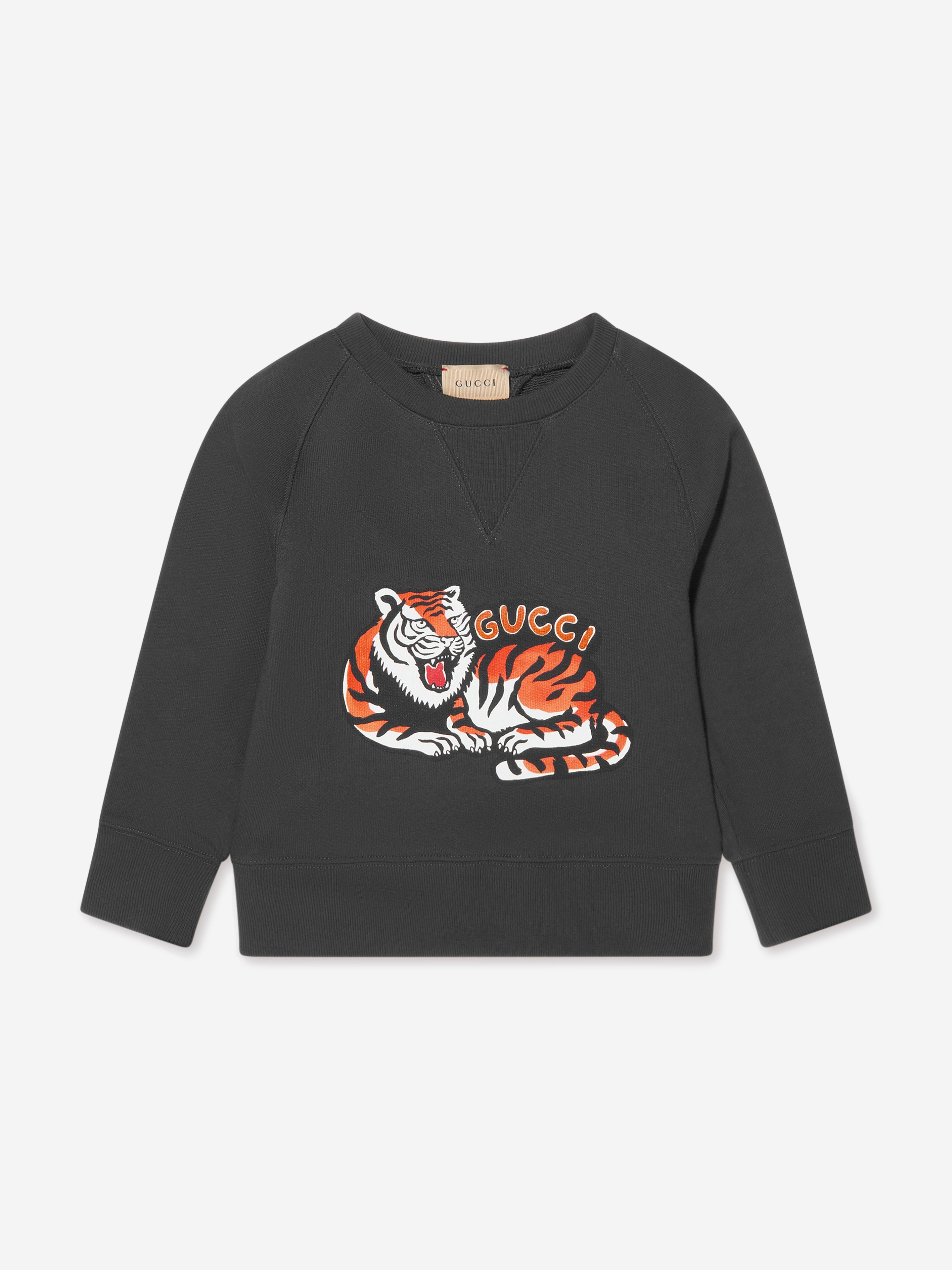 Kids Tiger Logo Sweatshirt in Grey