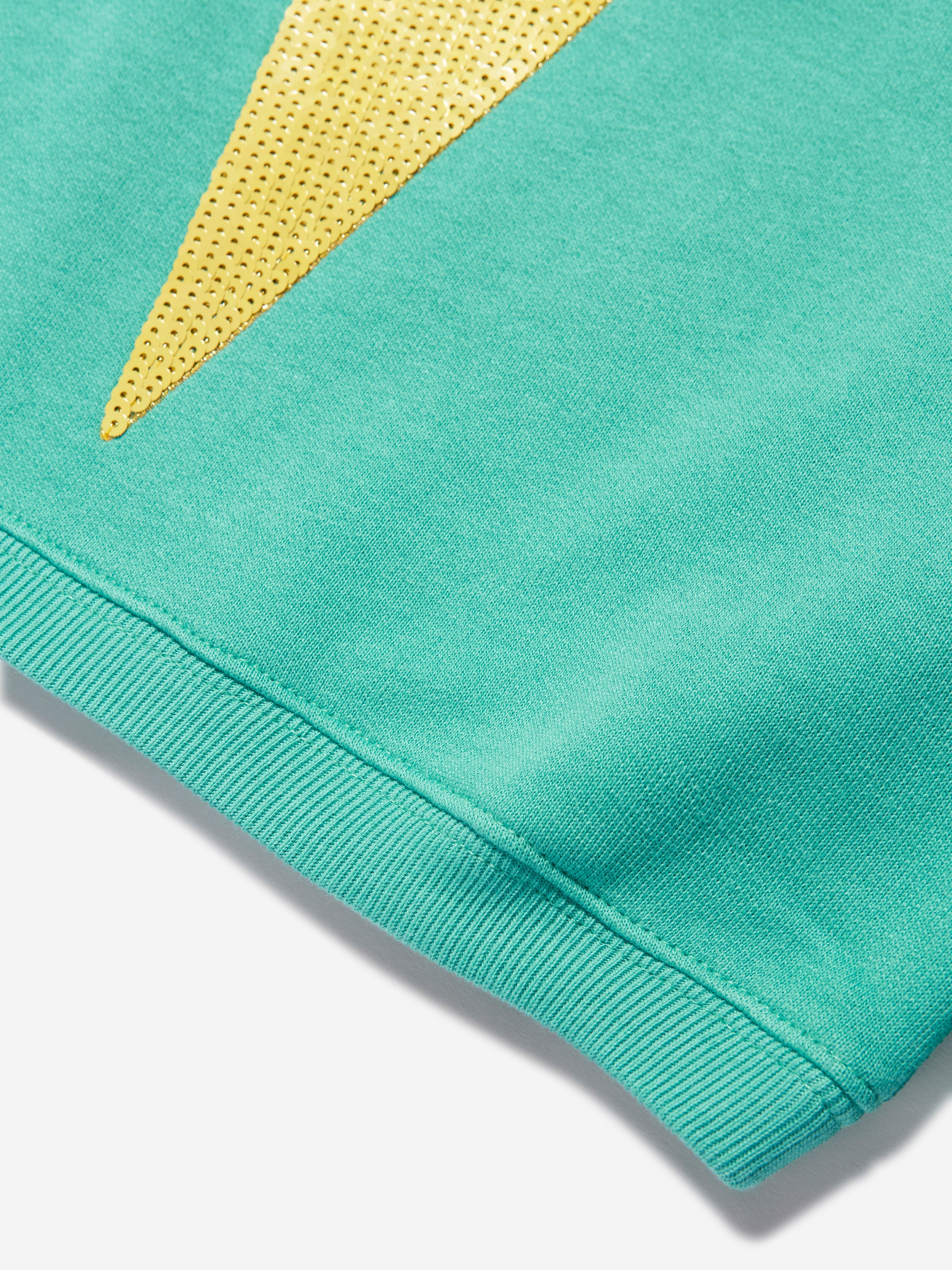 Girls Ice Cream Sweatshirt in Turquoise