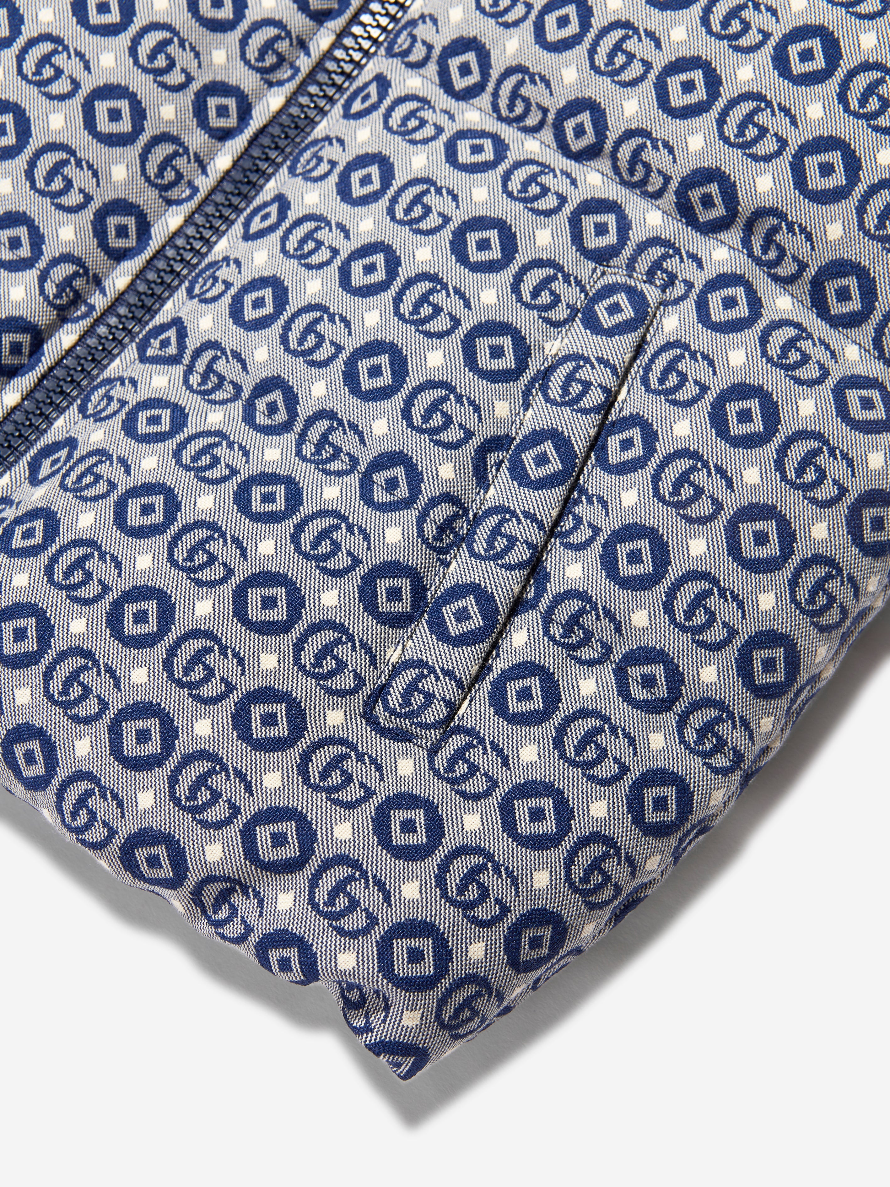 Baby Down Padded GG Logo Gilet In Navy