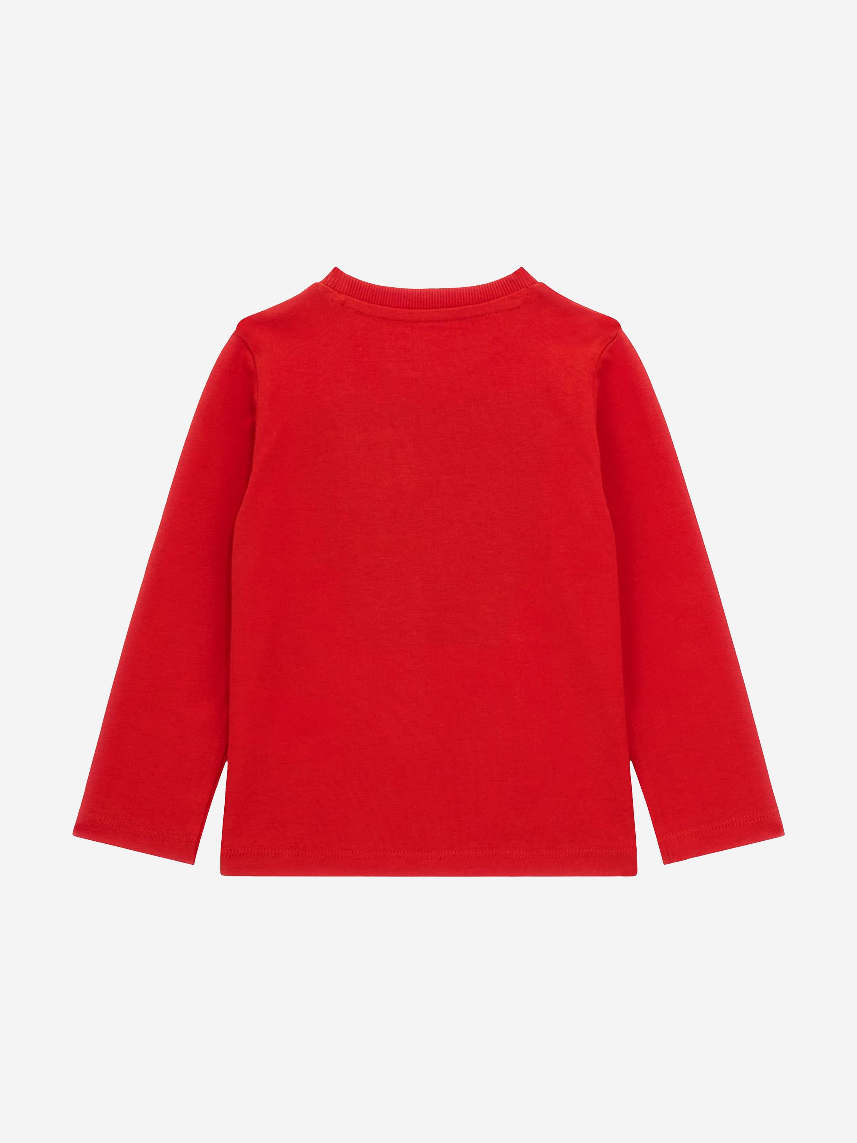 Guess Boys Long Sleeve Logo T-Shirt in Red