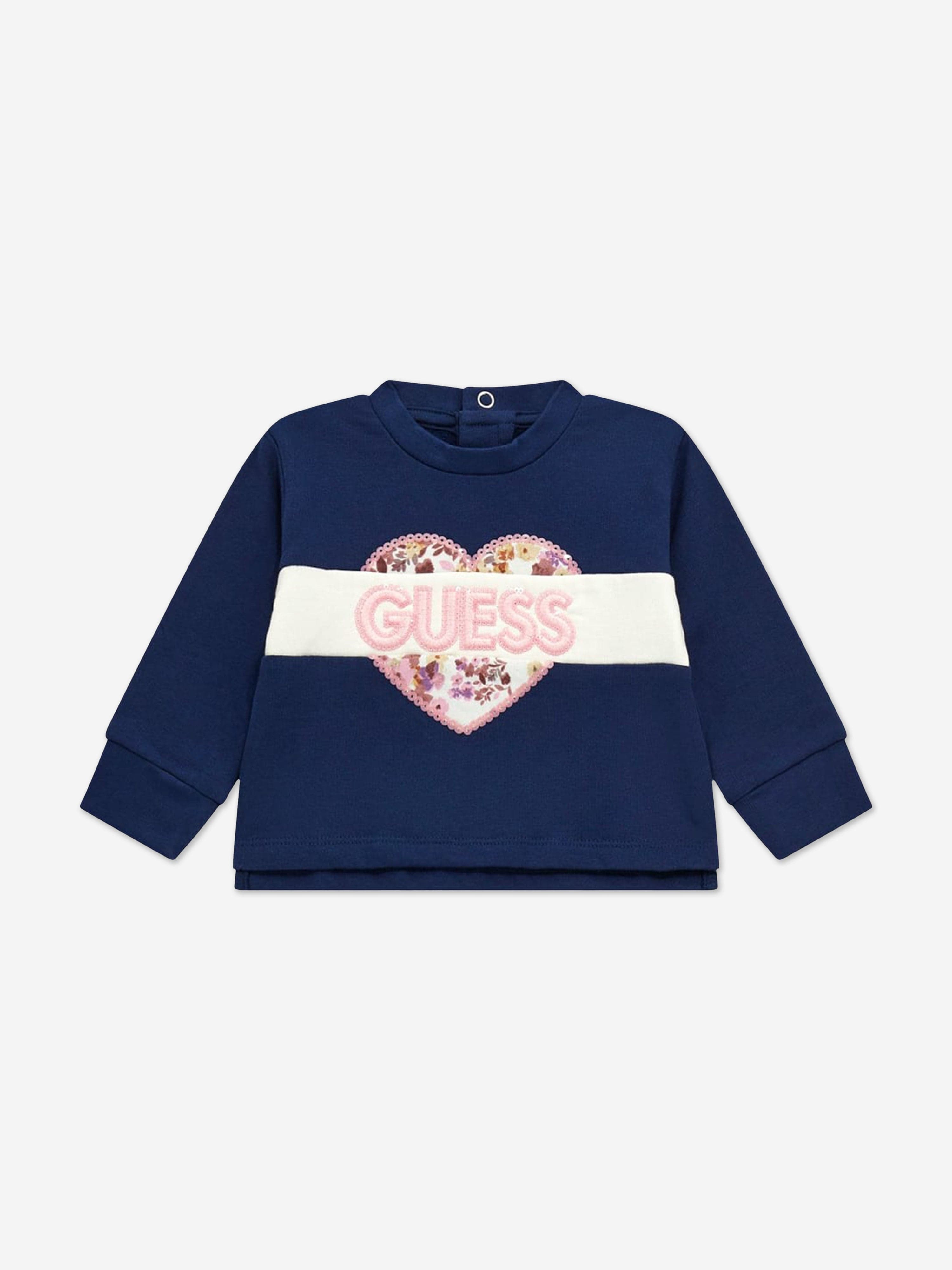 Baby Girls Heart Logo Tracksuit in Blue