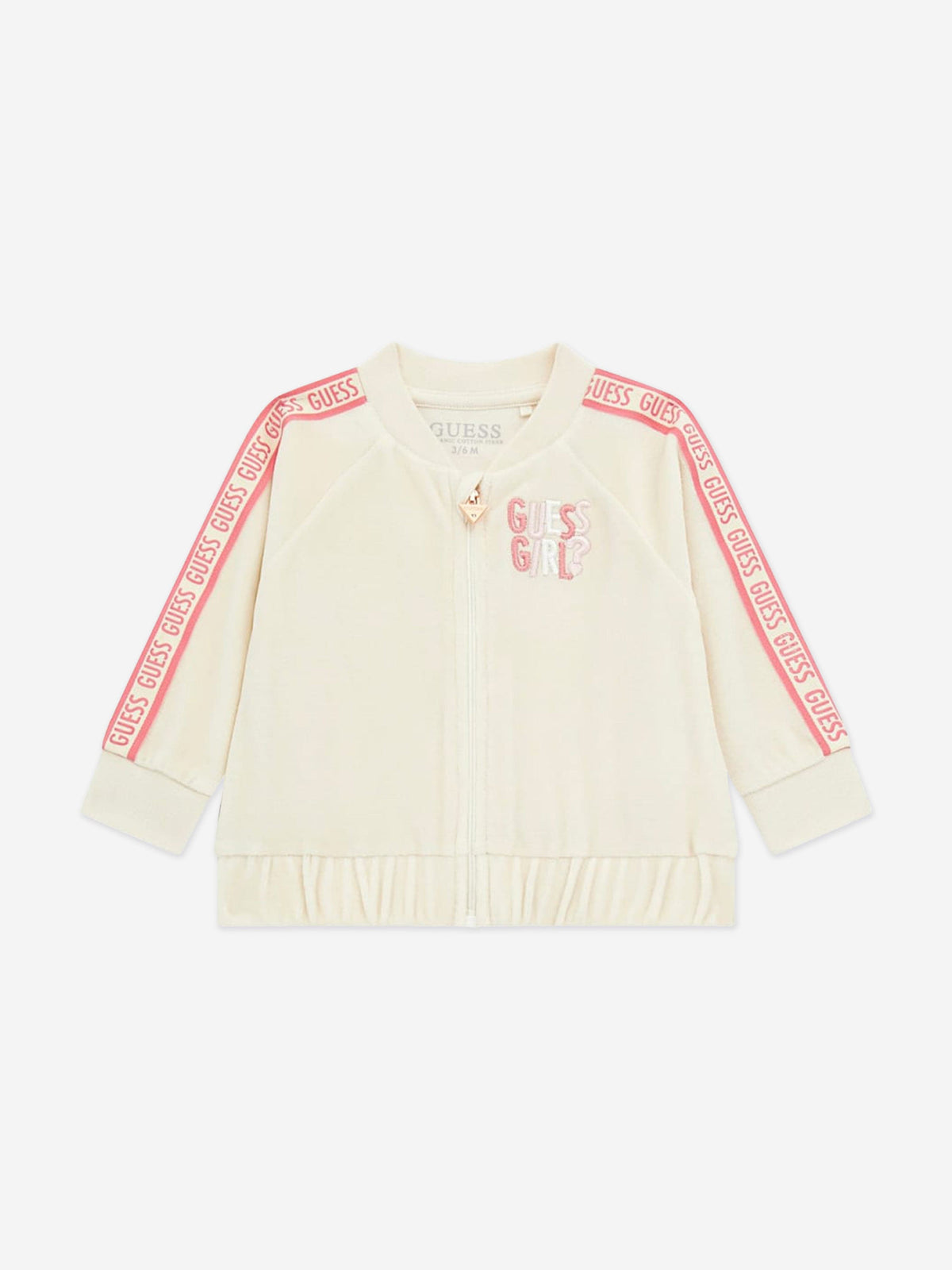 Survêtement en chenille Guess Baby pour bébé fille, couleur ivoire