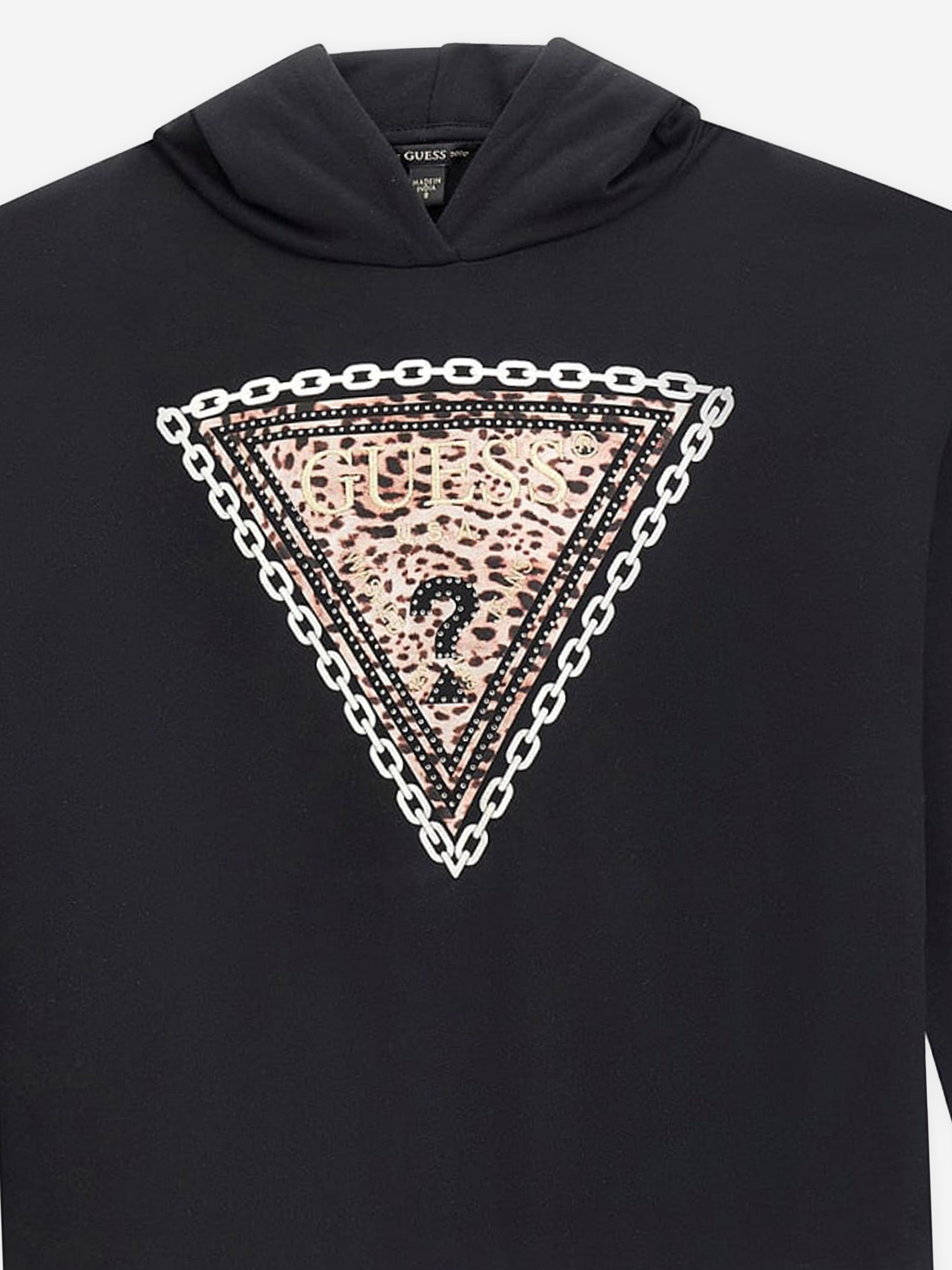 Guess Girls Logo Hoodie in Black