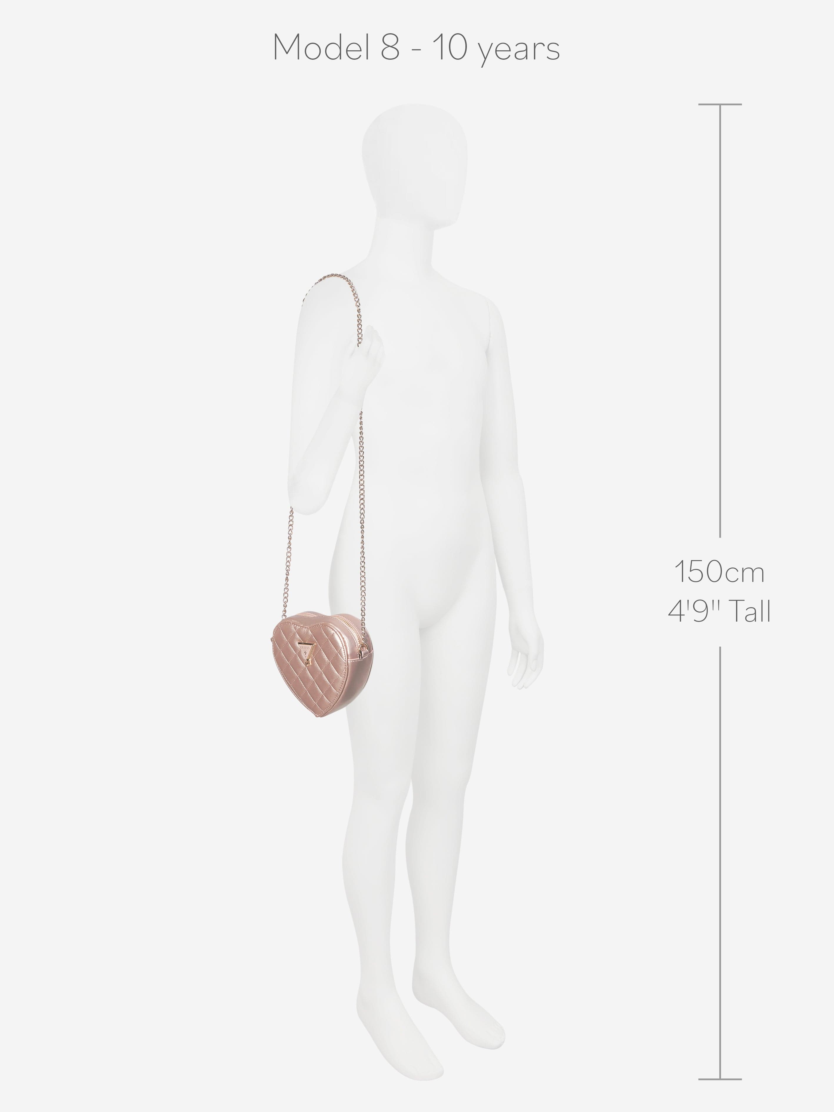 Girls Heart Crossbody Bag in Pink (23cm)