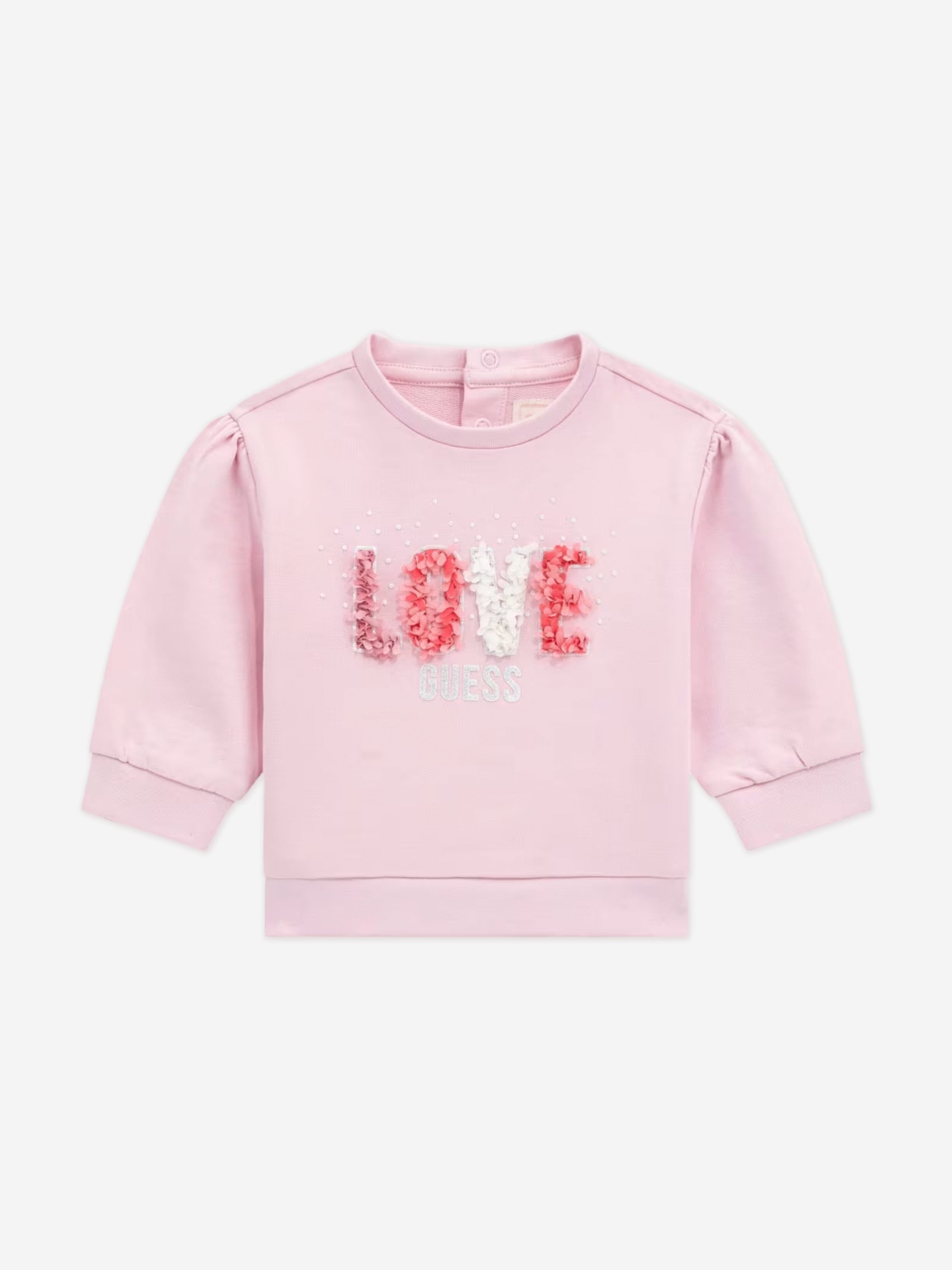 Baby Girls Love Tracksuit in Pink