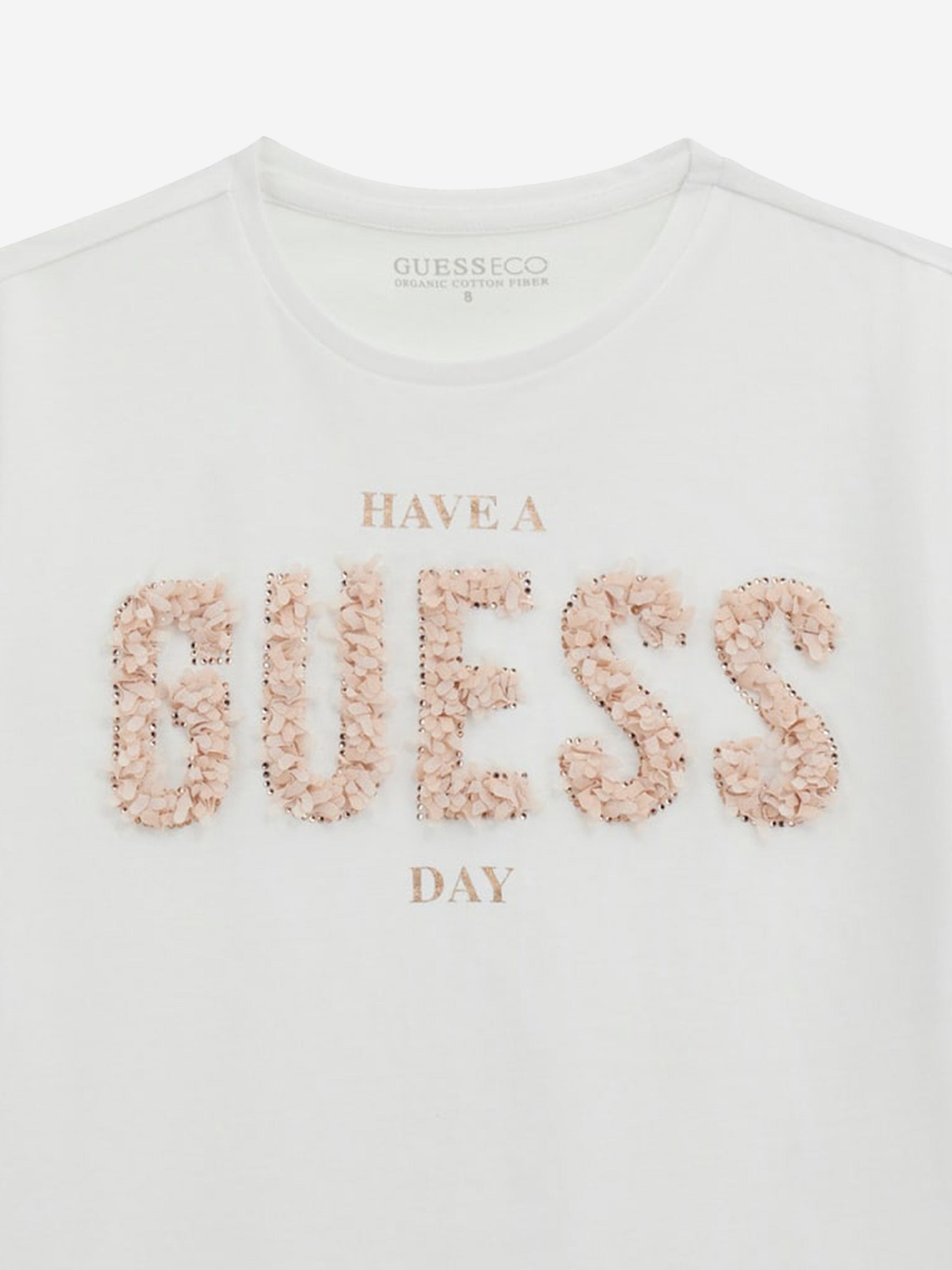 Girls Midi Logo T-Shirt in White