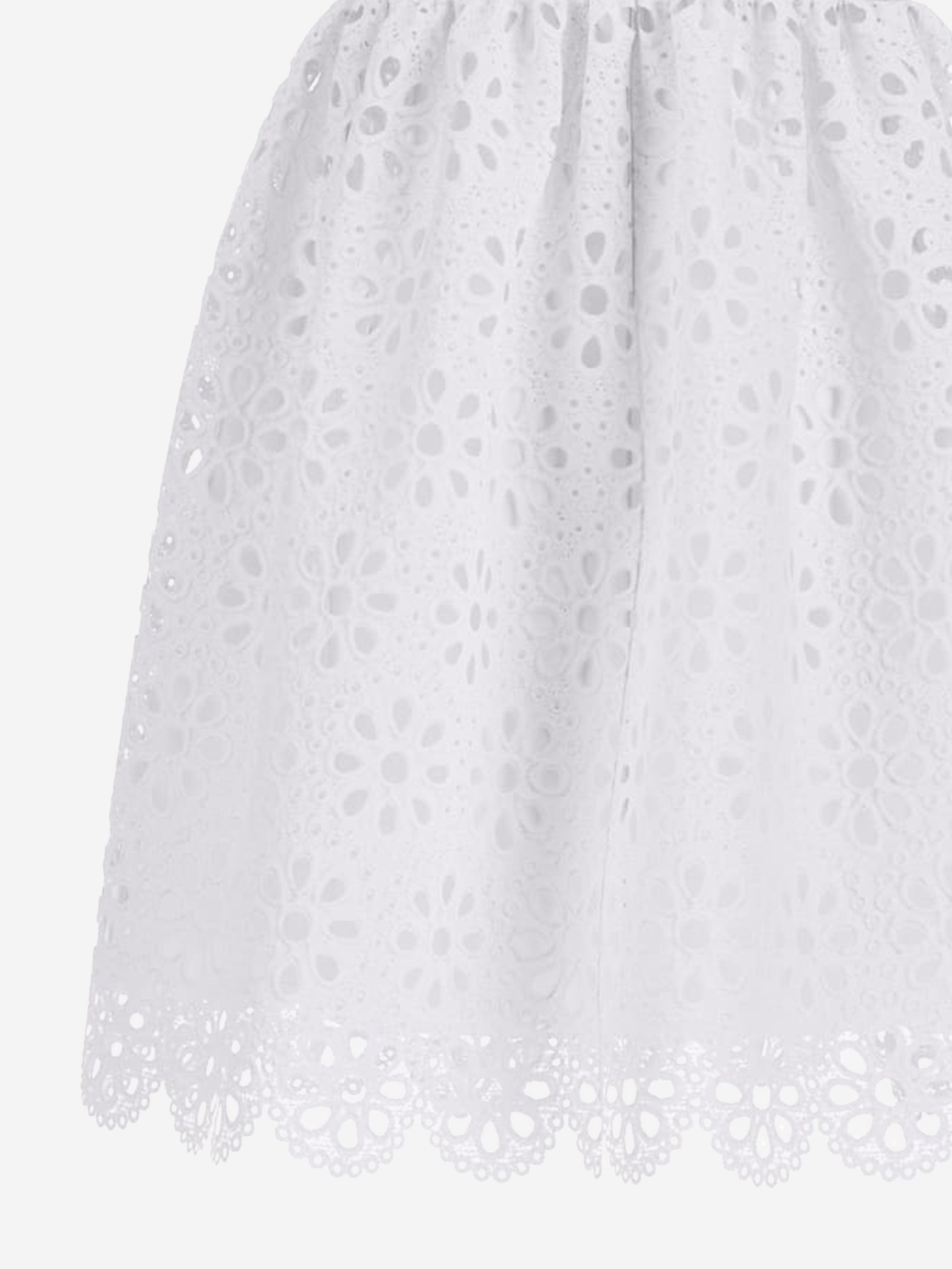 Girls Lace Dress in White
