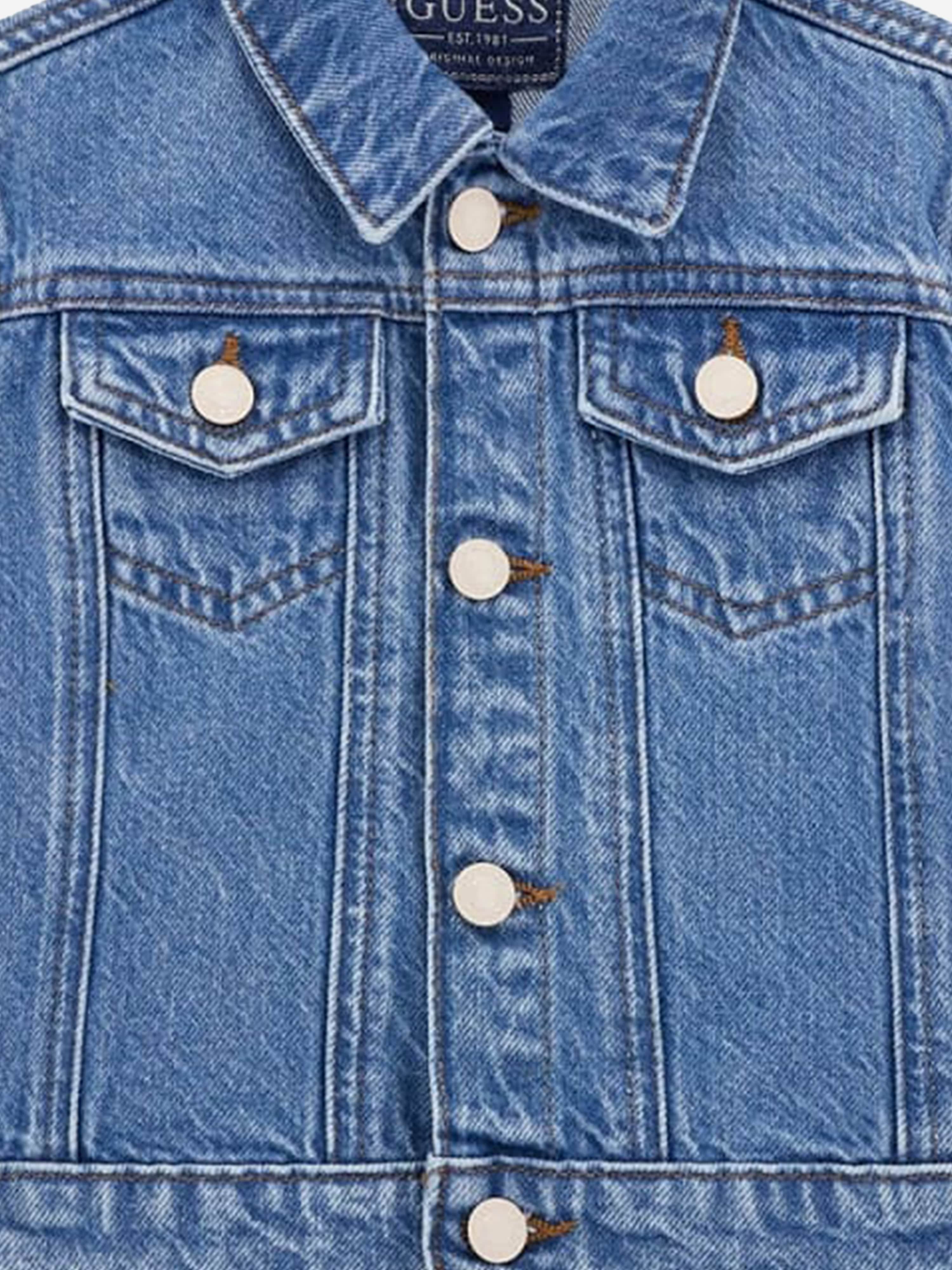 Girls Heart Denim Jacket in Blue