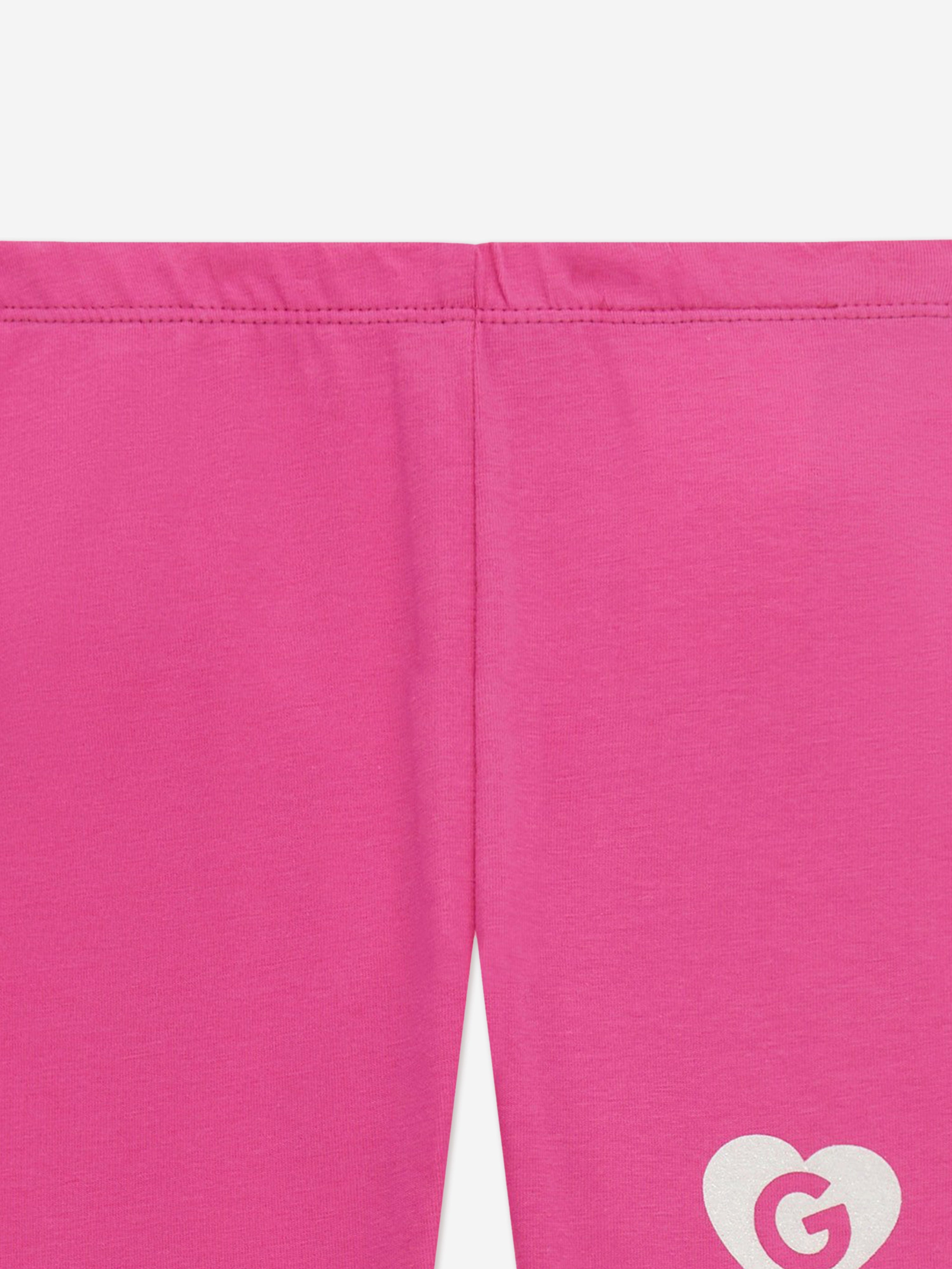 Girls Logo Leggings in Pink