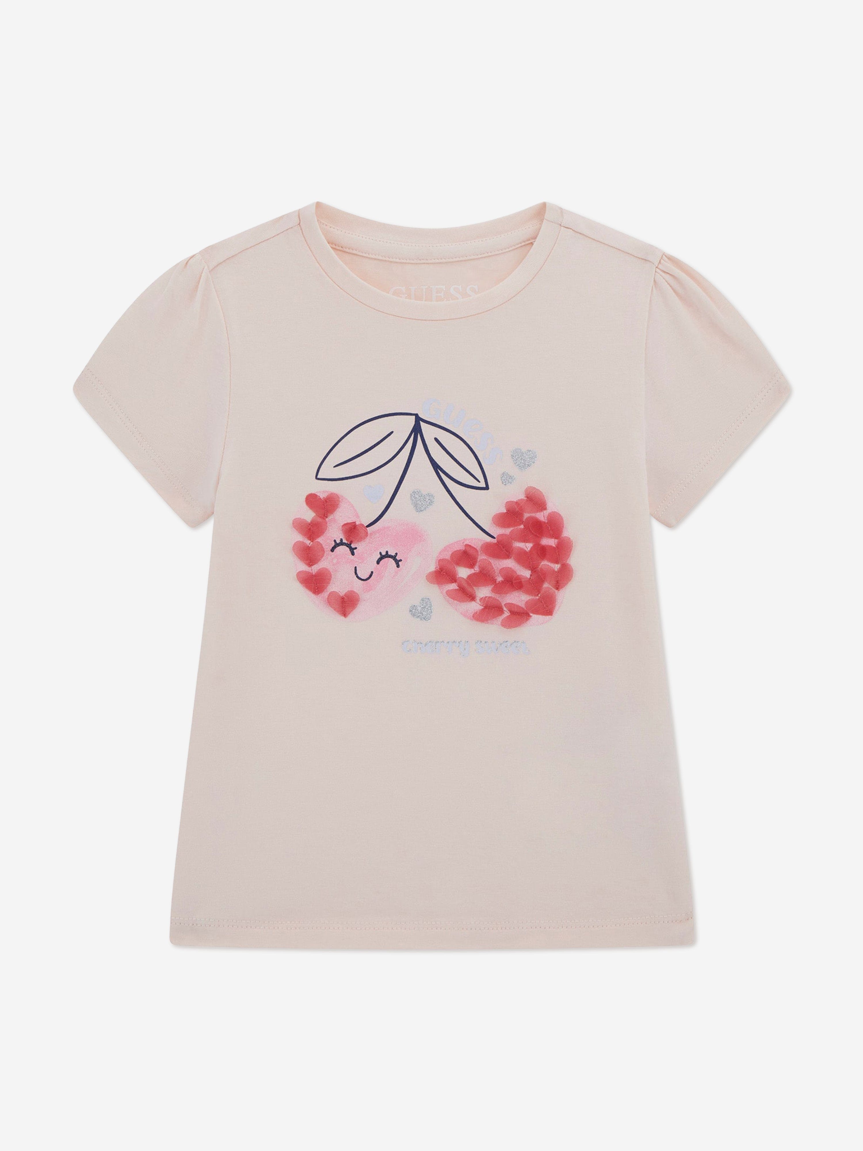 Girls Cherry T-Shirt in Pink
