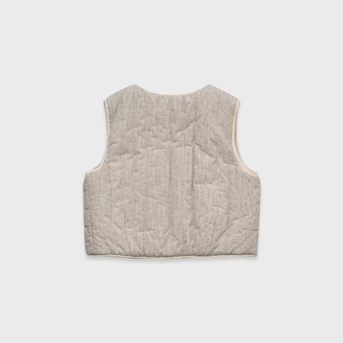 Girls Cream Padded Gilet