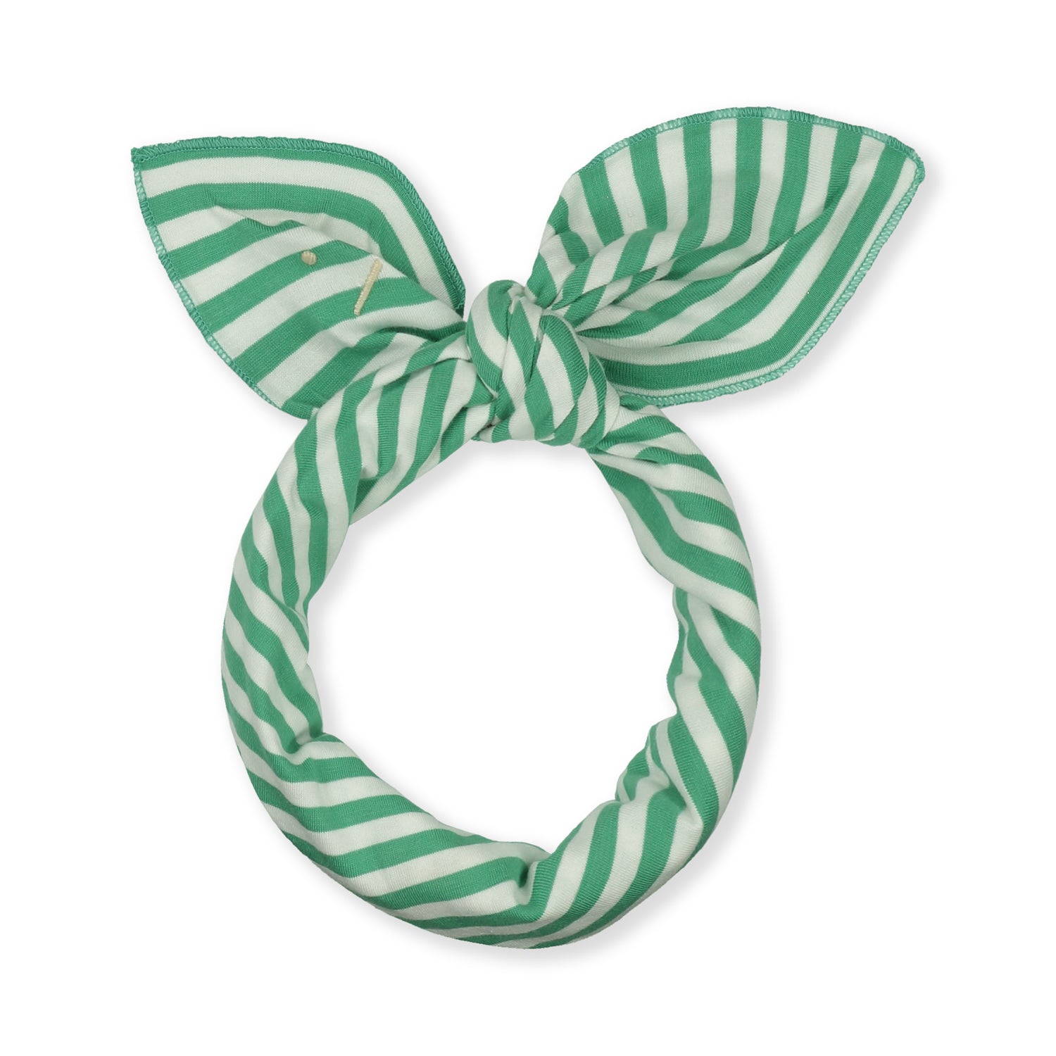 Girls Green Stripes Cotton Scarf