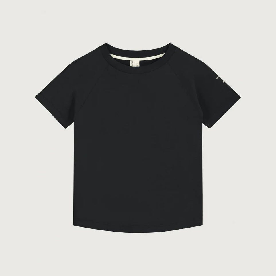 Boys & Girls Black Cotton T-Shirt