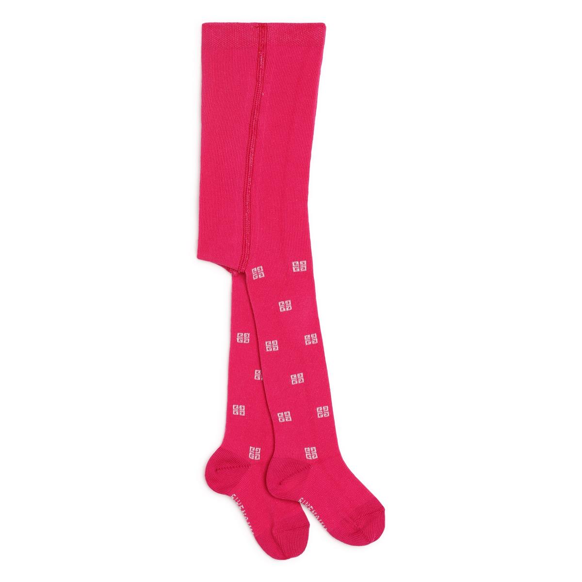 Baby Girls Fuchsia Logo Cotton Tights