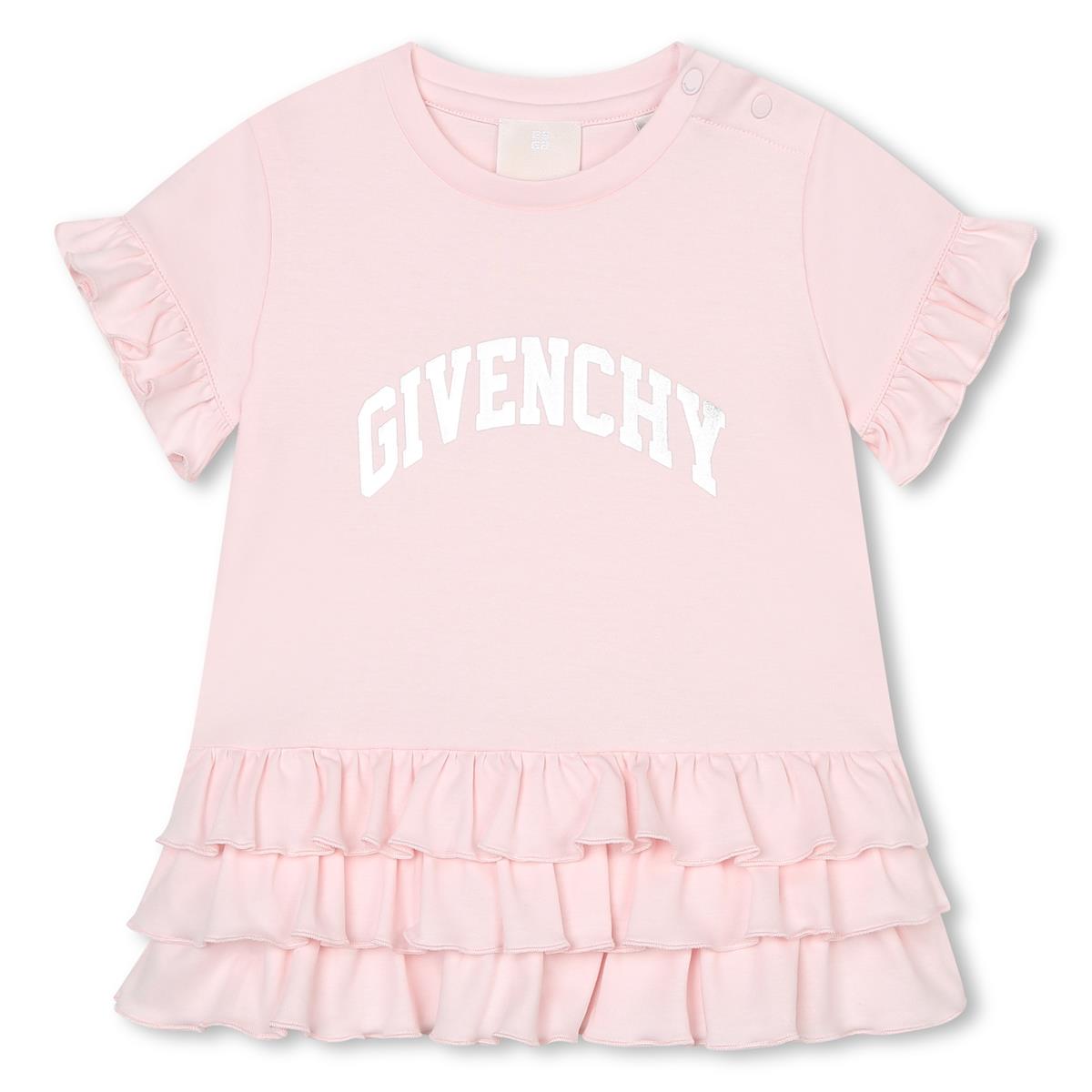 Baby Girls Pink Logo Cotton Dress