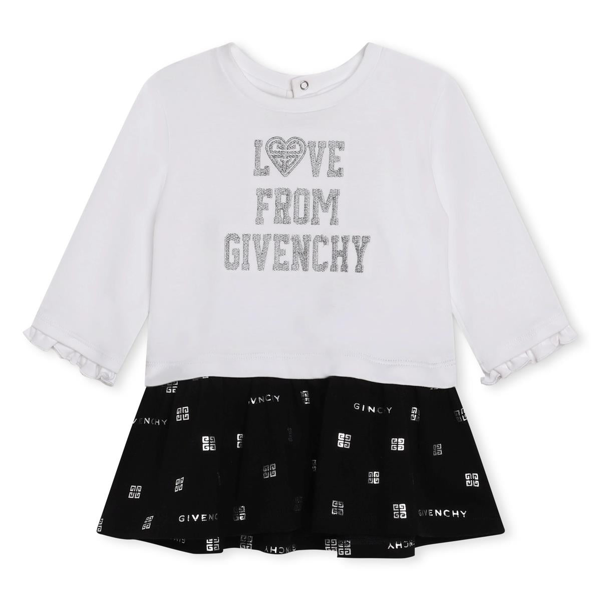 Baby Girls White Logo Dress