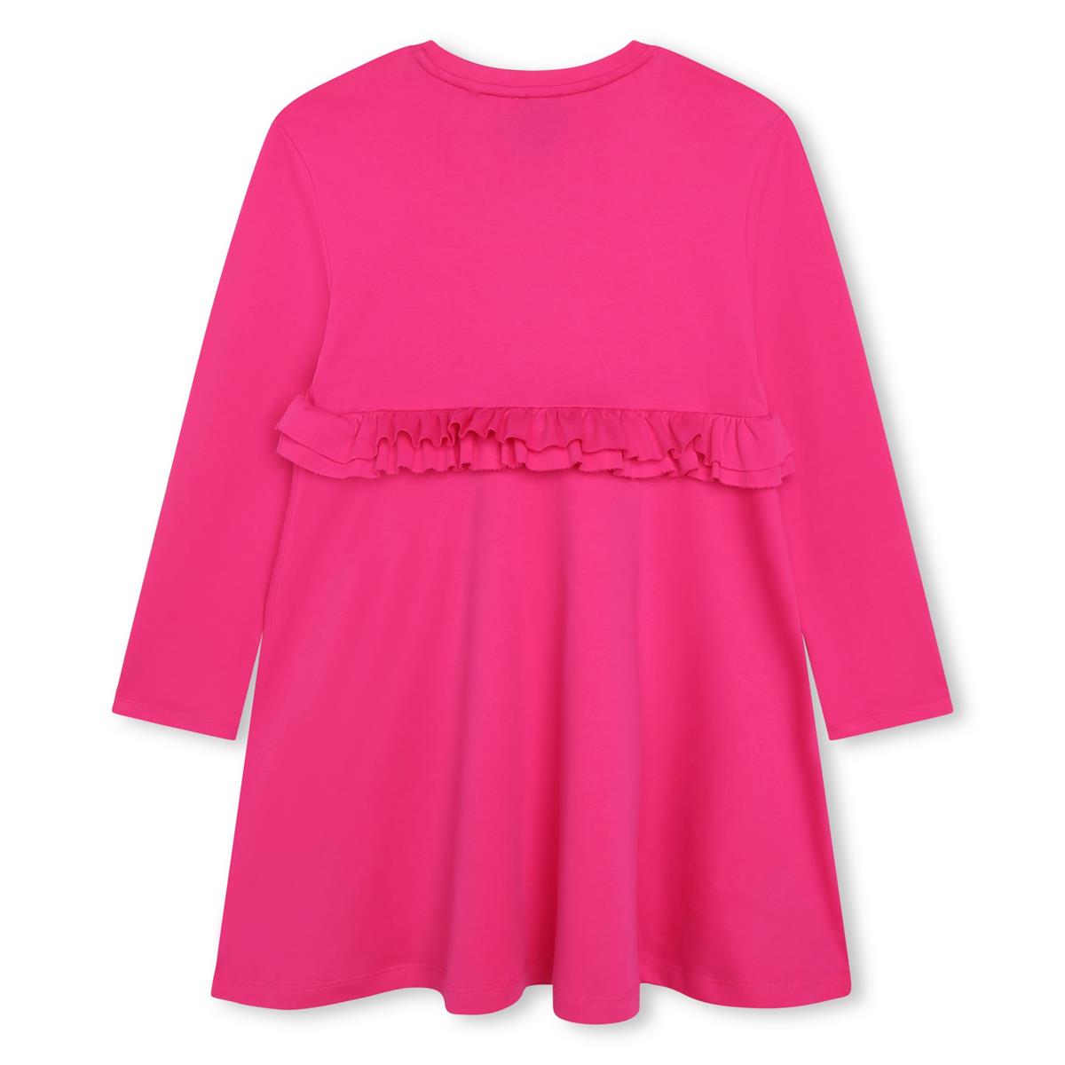 Girls Fuchsia Logo Cotton Dress