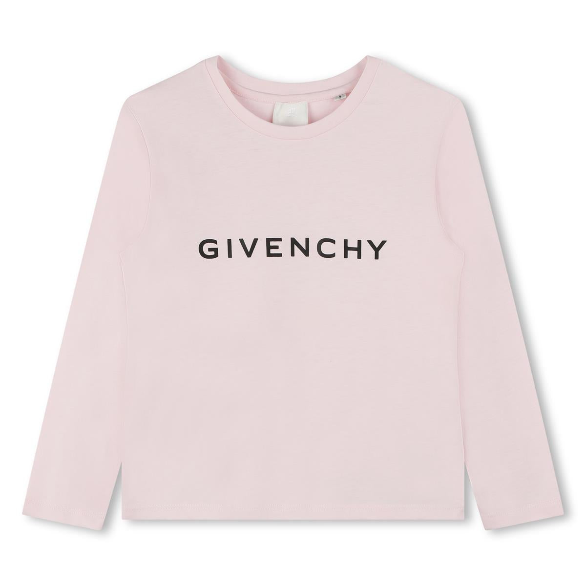 Girls Pink Logo Cotton T-Shirt
