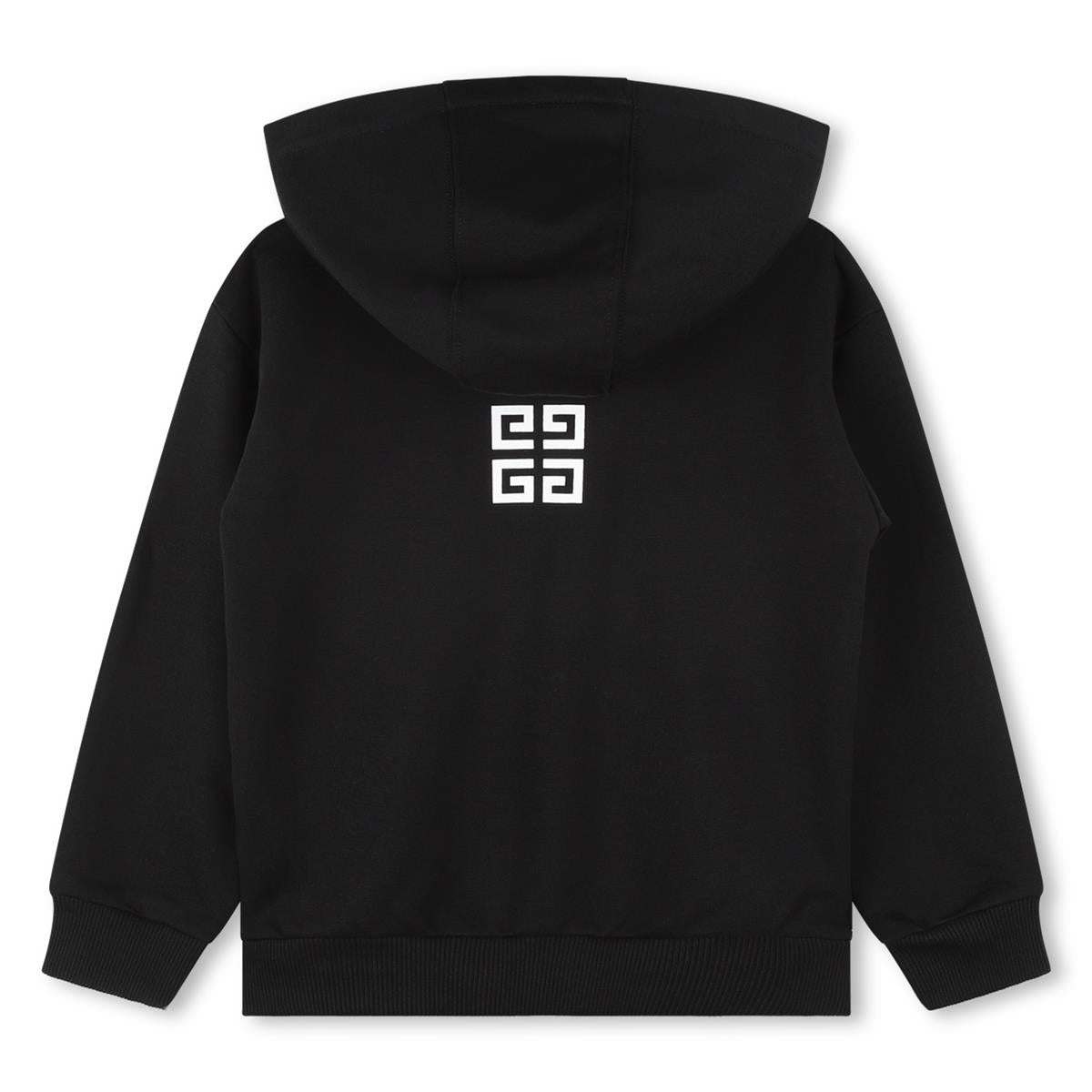 Girls Black Zip-Up Top