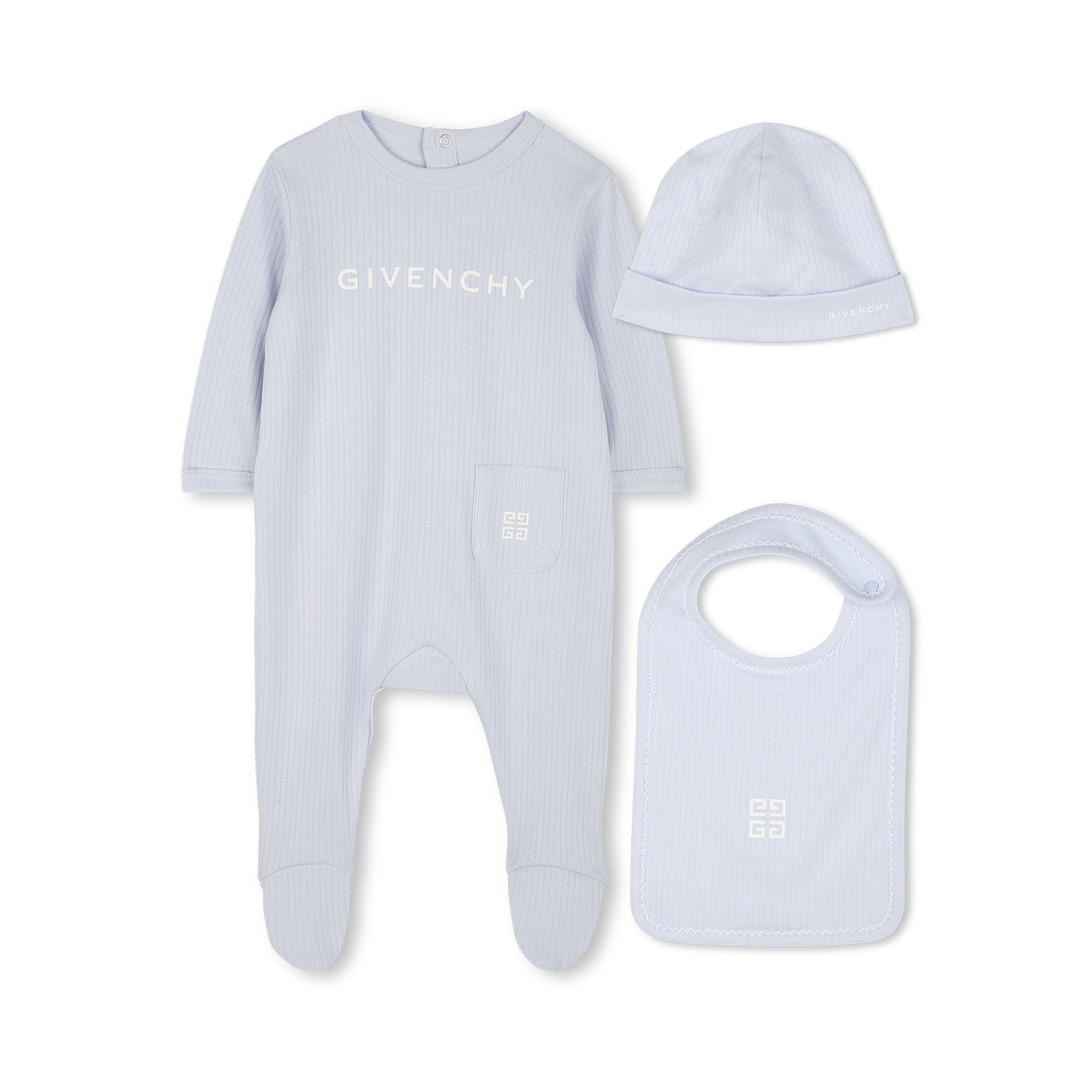 Baby Boys Light Blue Cotton Gift Set(3 Pack)