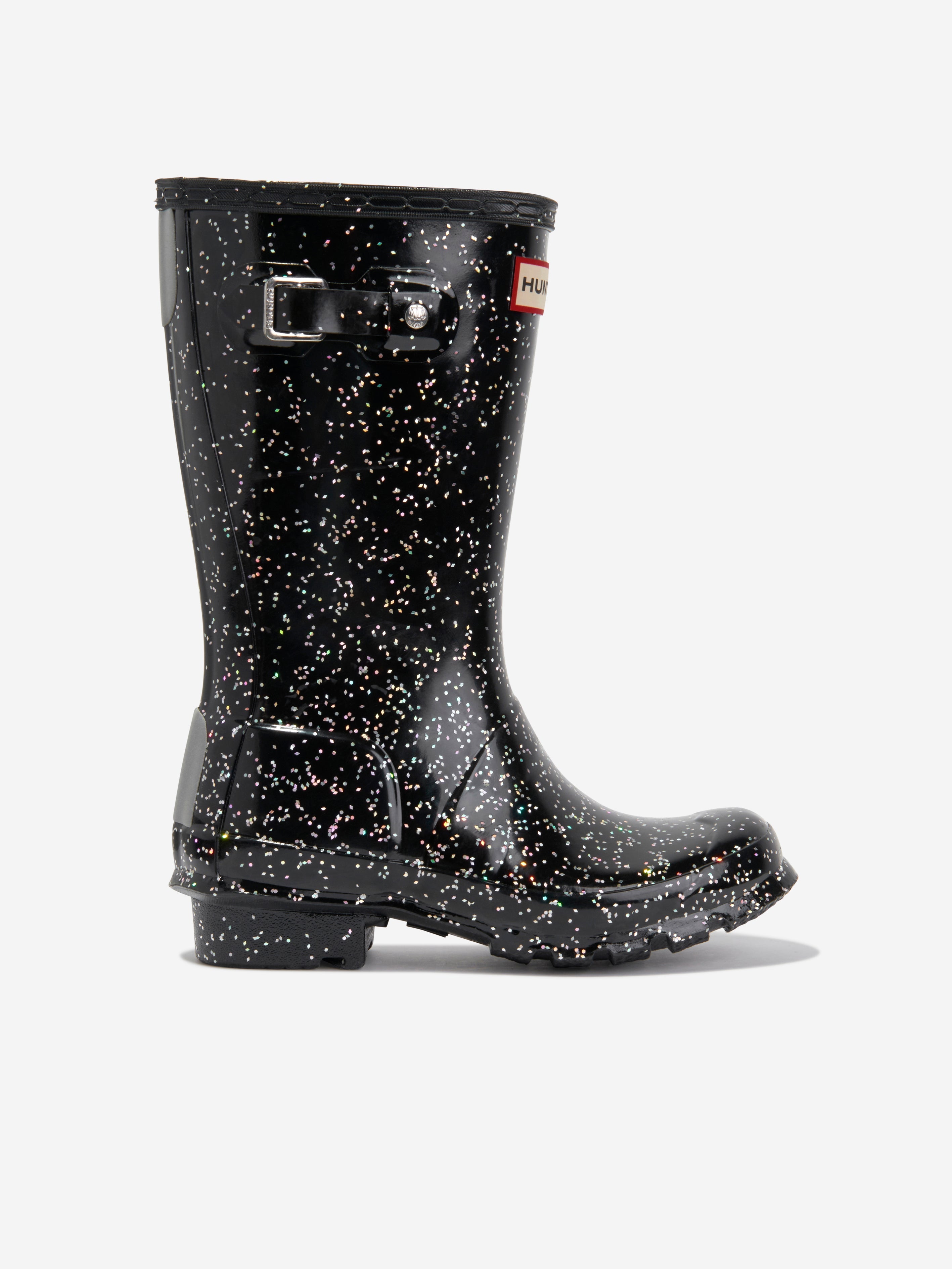 Girls Giant Glitter Wellies