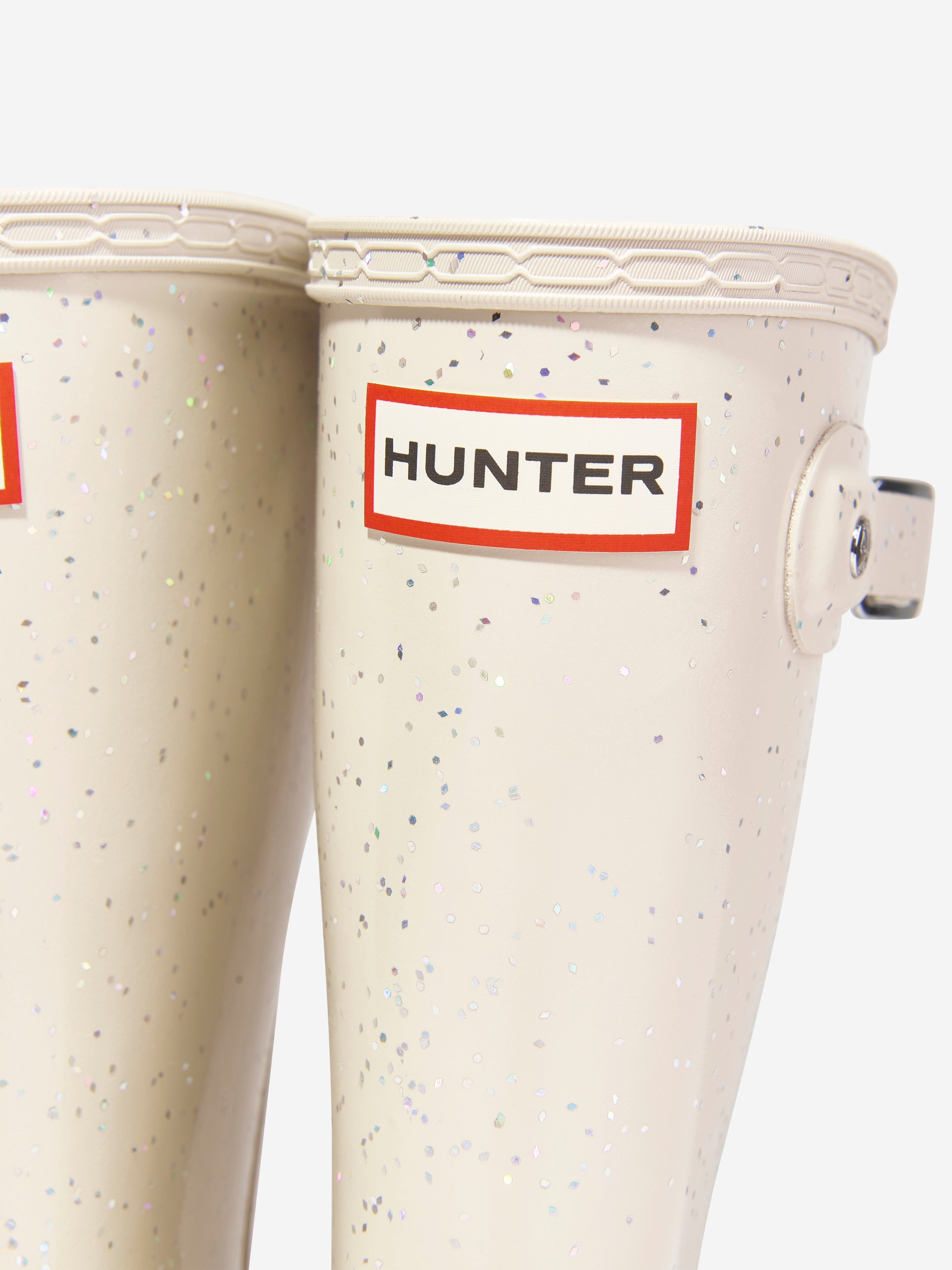 Kids Original Giant Glitter Wellingon Boots in Ivory
