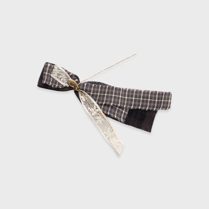Girls Green Check Hair Clip
