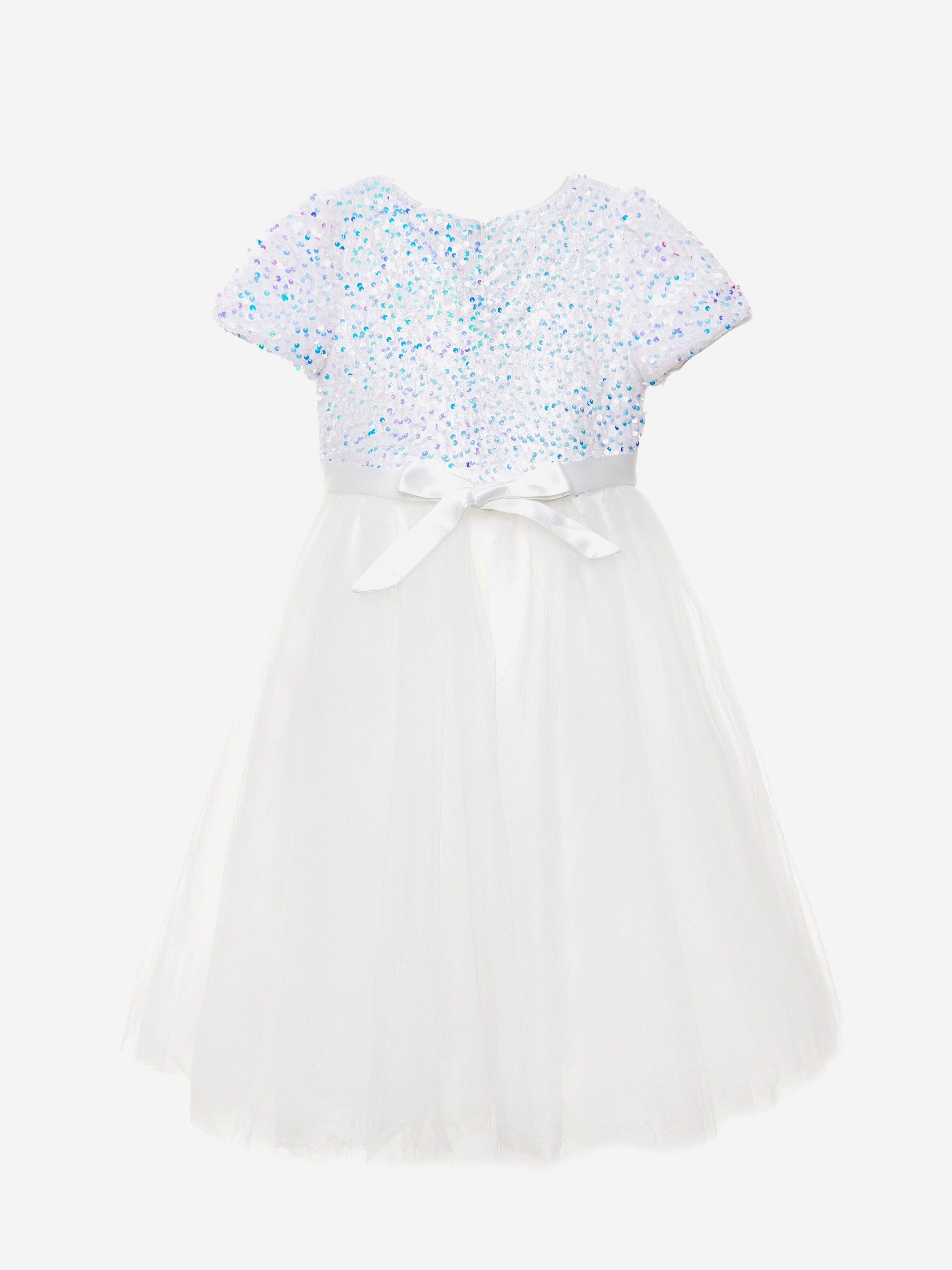 Girls Diamond Dazzle Dress in Blue
