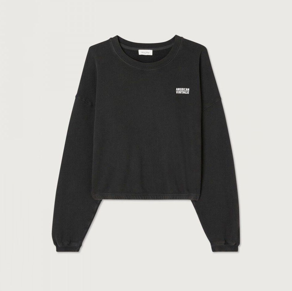 Women Dark Grey Cotton Sweatshirt