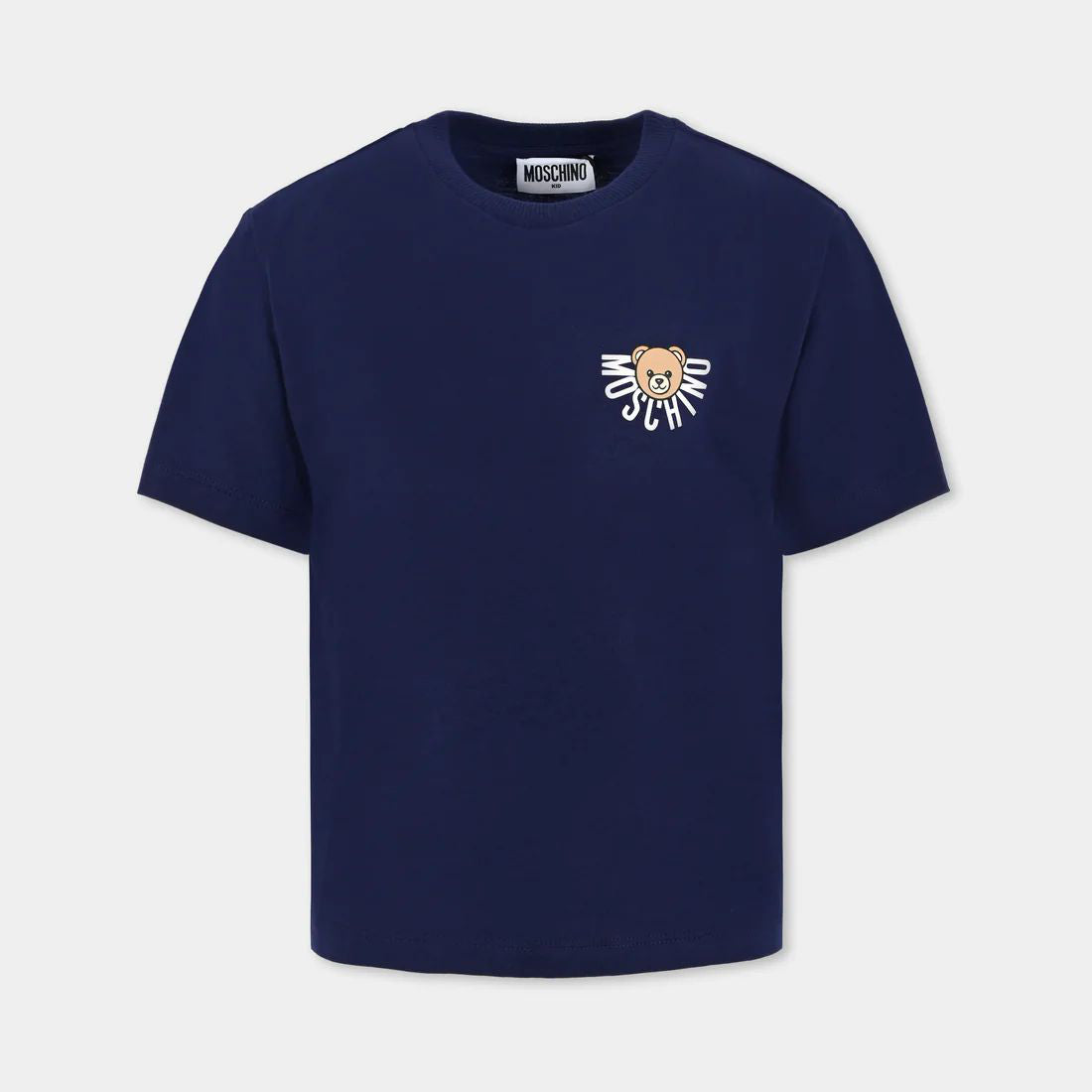 Boys & Girls Navy Printed Cotton T-Shirt
